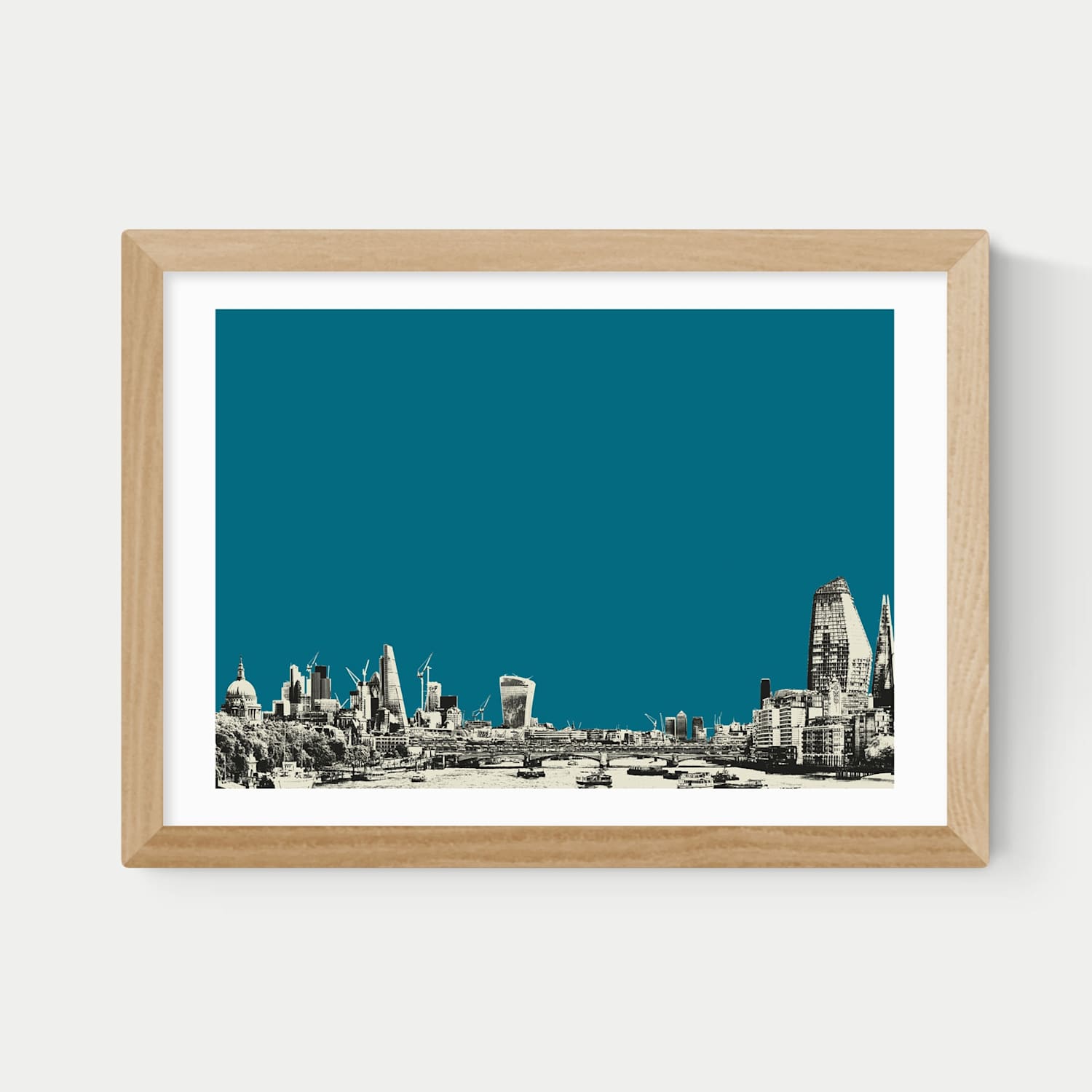 East End Prints North & South Framed Art Print - A2 - Natural - Available at M&S