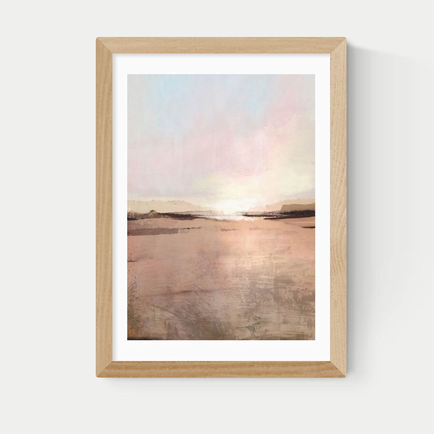 East End Prints New Dawn Framed Art Print - A2 - Natural - Available at M&S