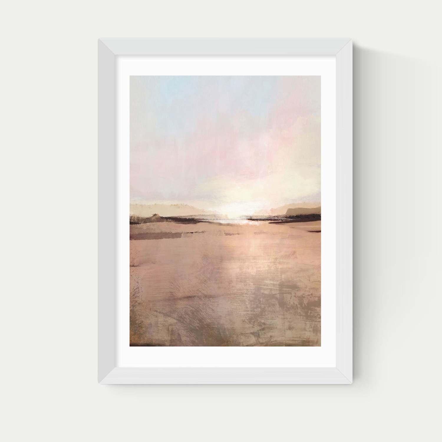 East End Prints New Dawn Framed Art Print - A3 - White - Available at M&S