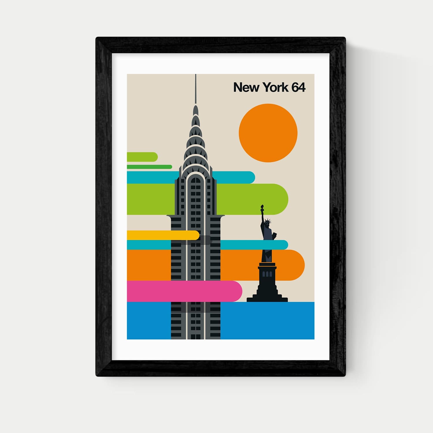 East End Prints New York 64 Framed Art - A1 - Black - Available at M&S