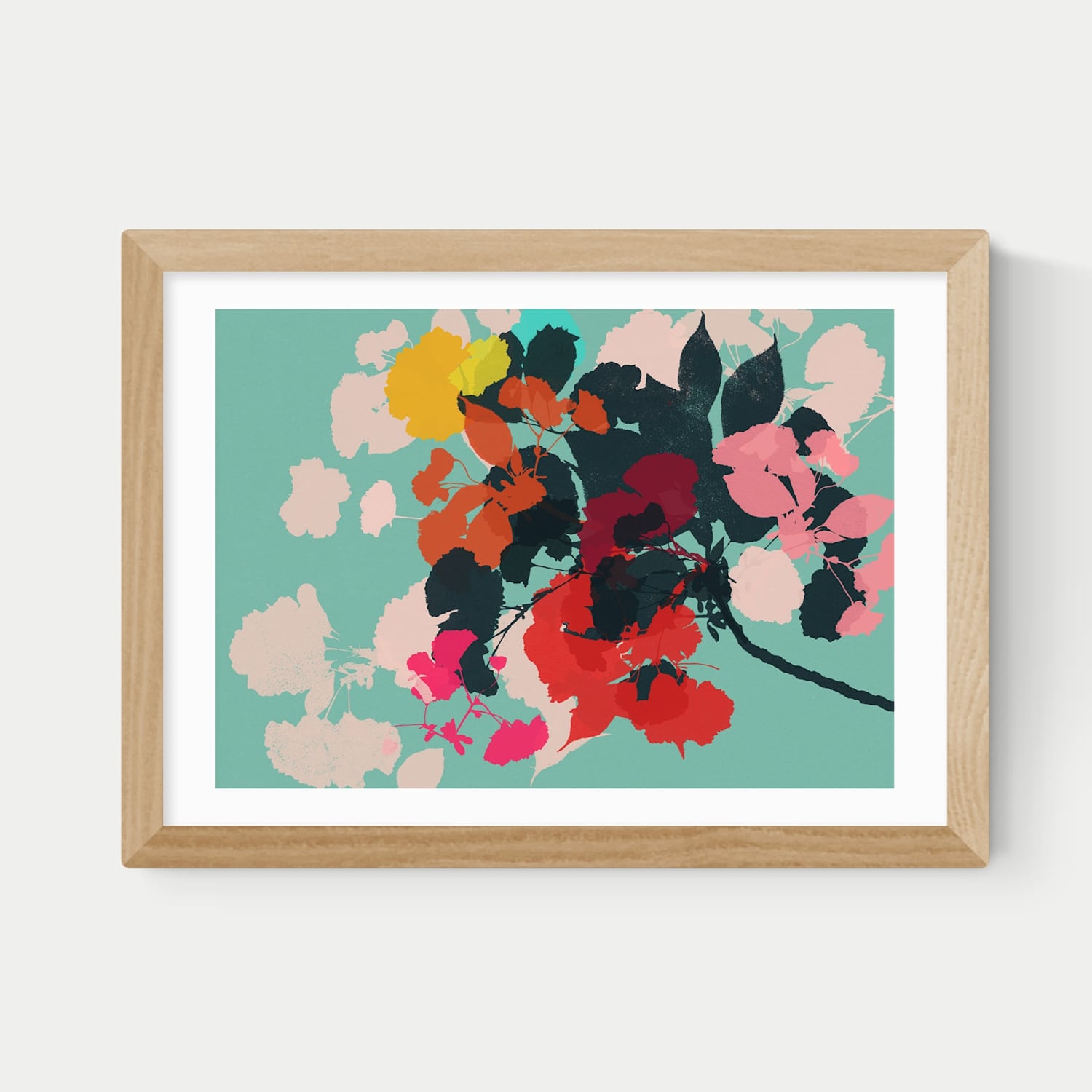 East End Prints Cherry Blossoms Framed Art - A1 - Natural - Available at M&S