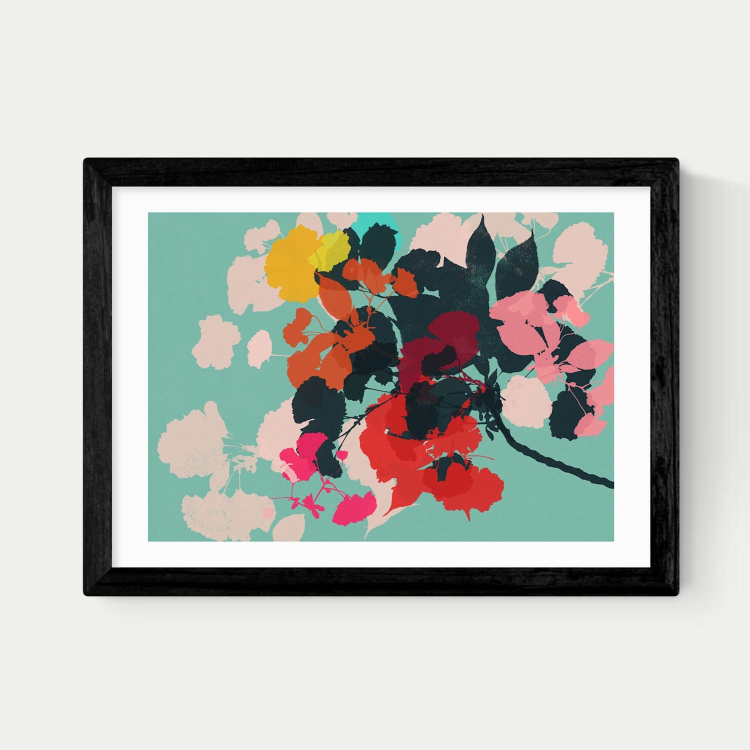 East End Prints Cherry Blossoms Framed Art - A1 - Black - Available at M&S