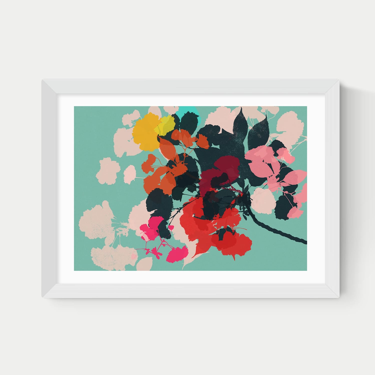 East End Prints Cherry Blossoms Framed Art - A1 - White - Available at M&S