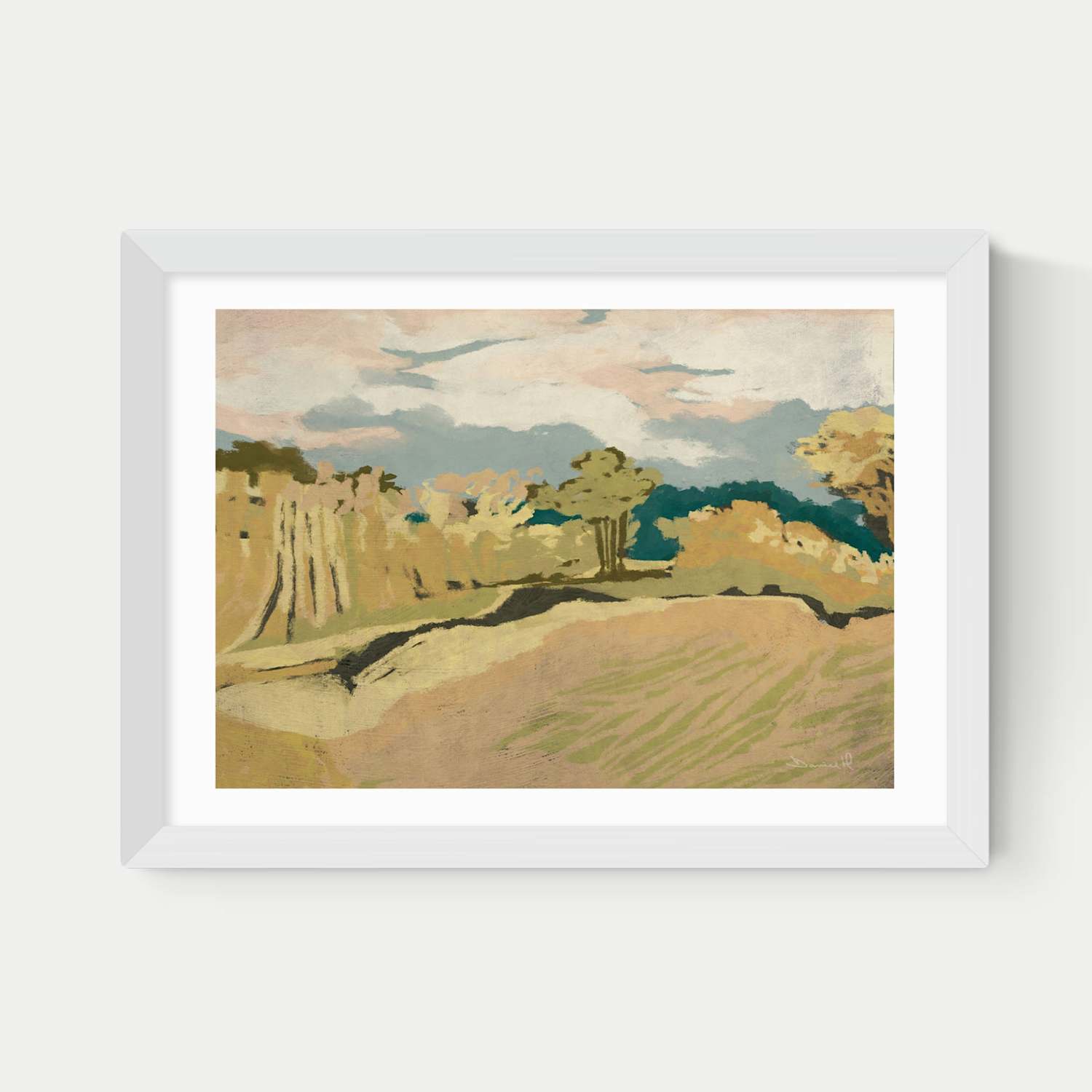East End Prints Cornwall Light Framed Art Print - A3 - White - Available at M&S