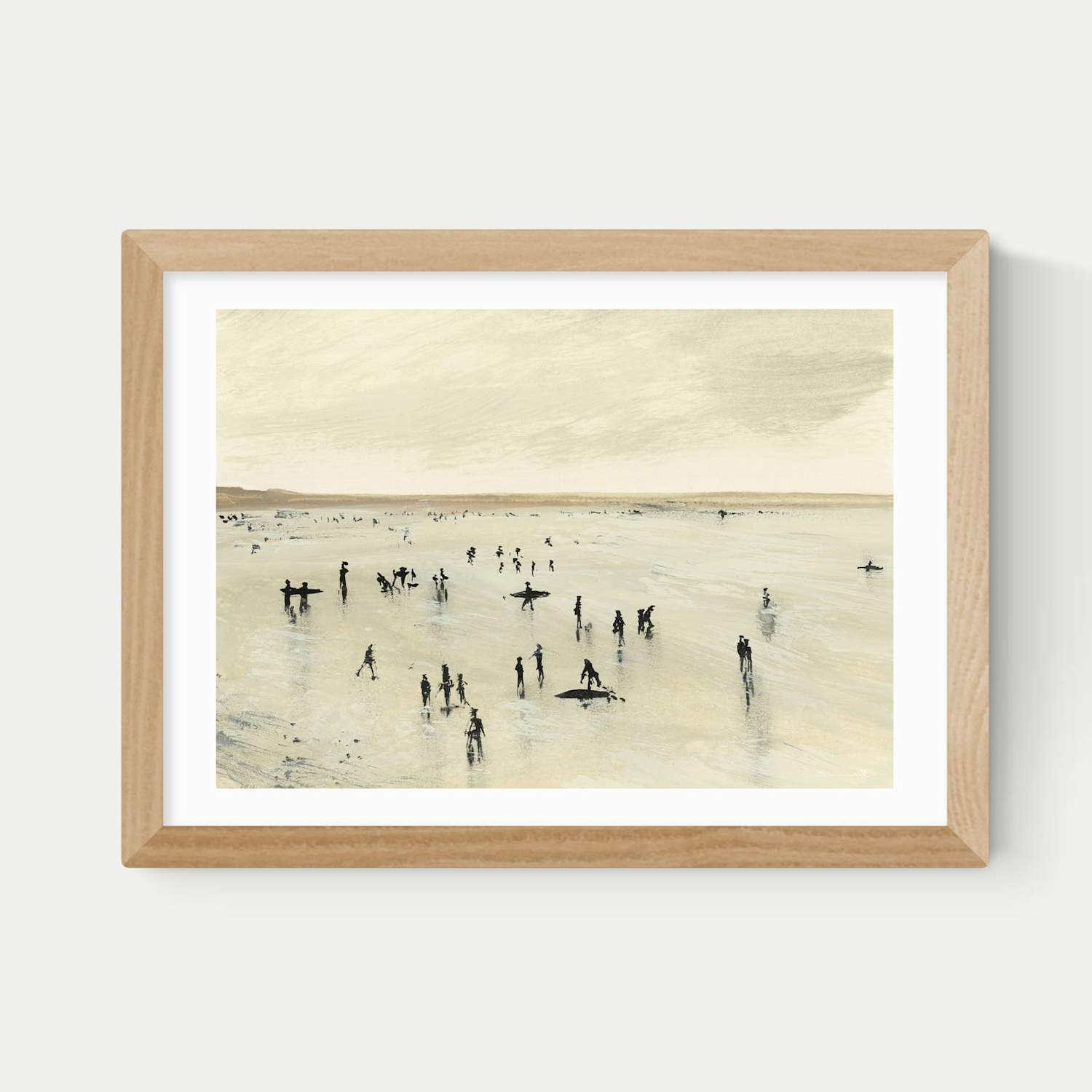 East End Prints Croyde Framed Art Print - A1 - Natural - Available at M&S