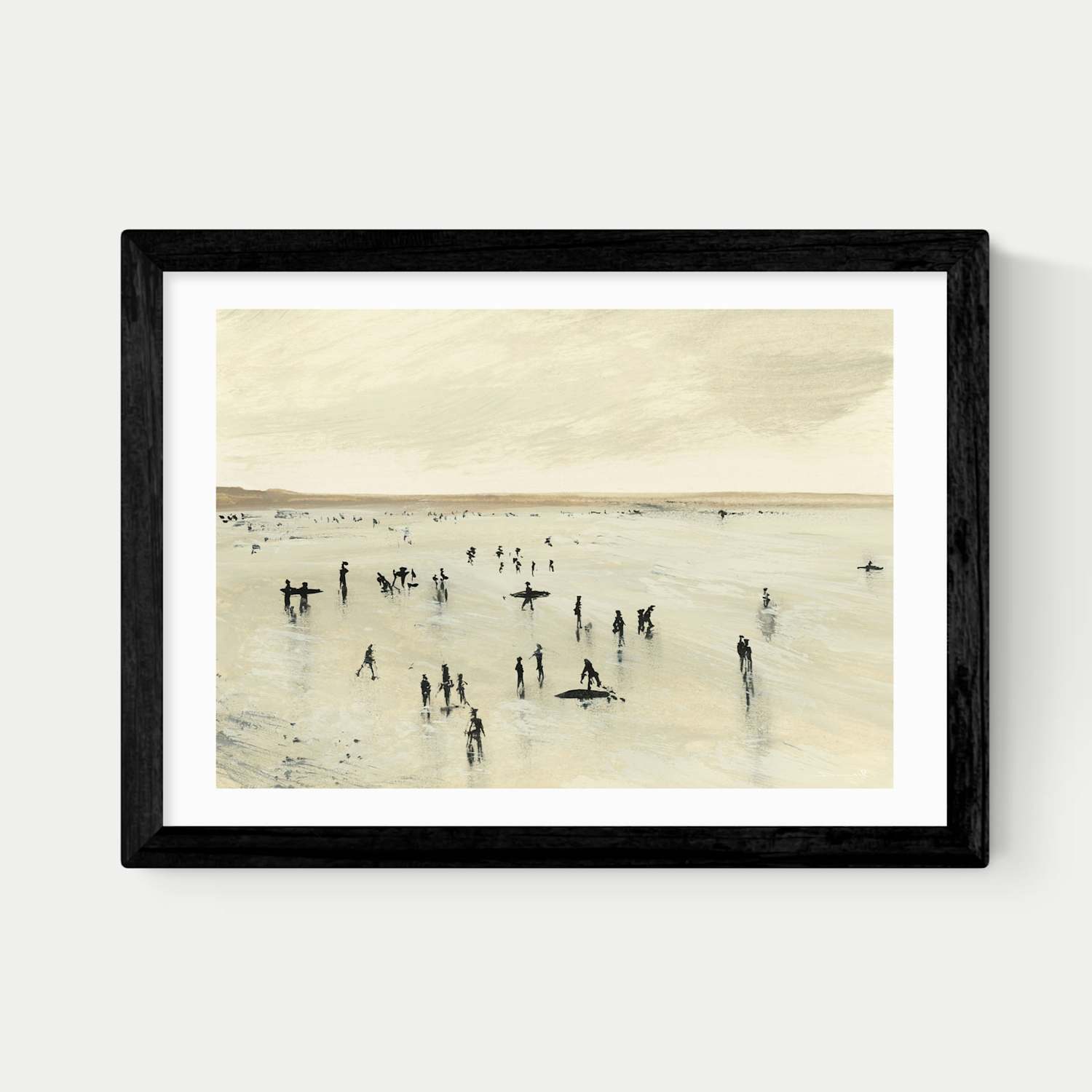 East End Prints Croyde Framed Art Print - A1 - Black - Available at M&S