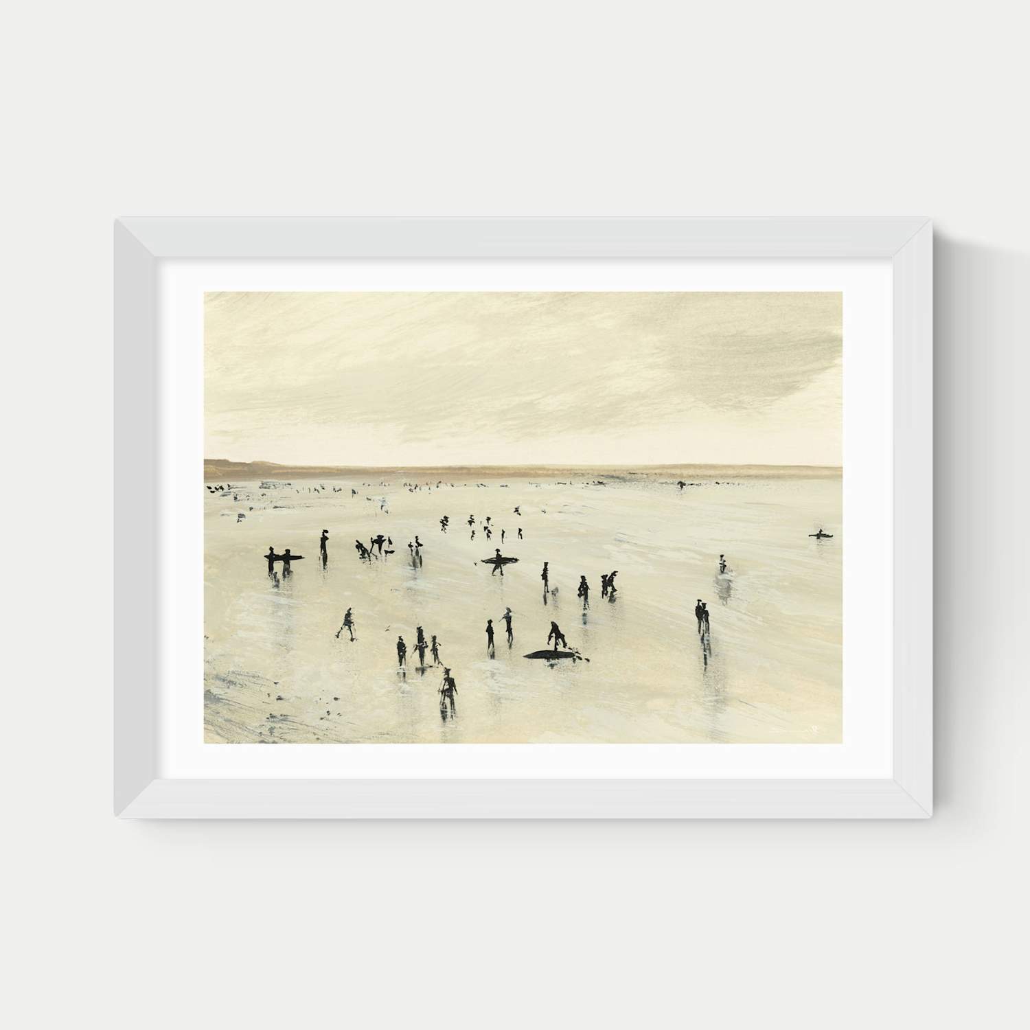 East End Prints Croyde Framed Art Print - A1 - White - Available at M&S