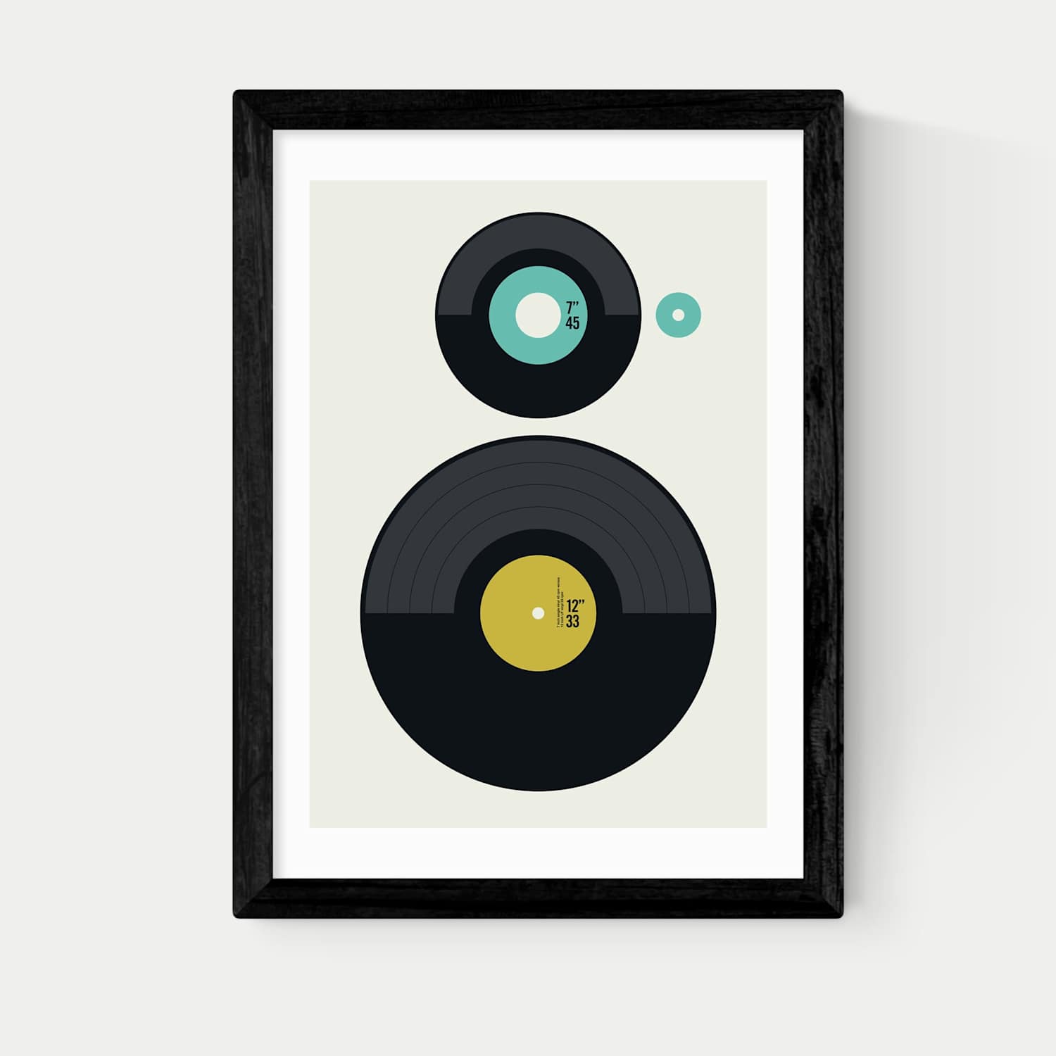 East End Prints LPvsEP Framed Art Print - A1 - Black - Available at M&S