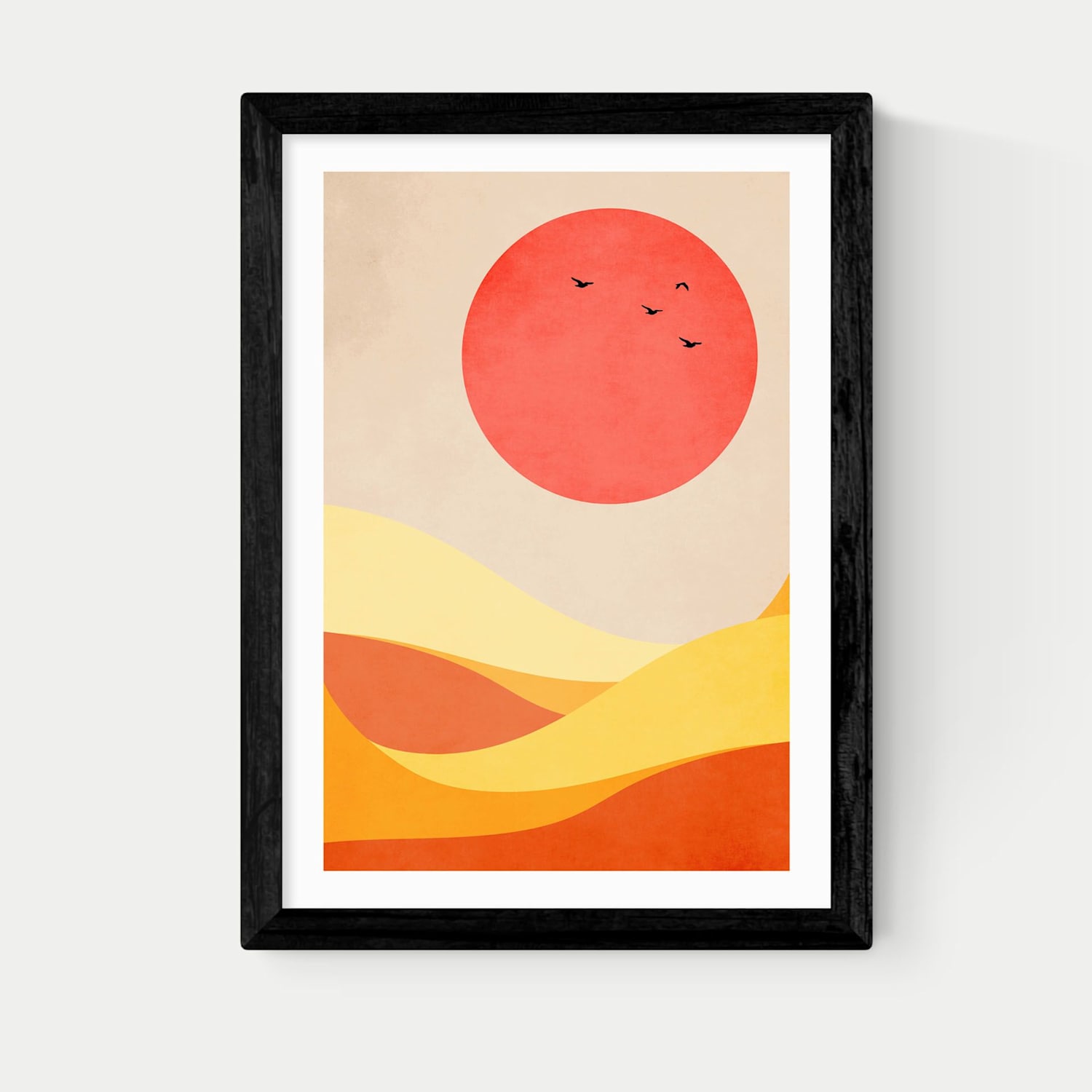 East End Prints Sweet Harmony Framed Art Print - A3 - Black - Available at M&S
