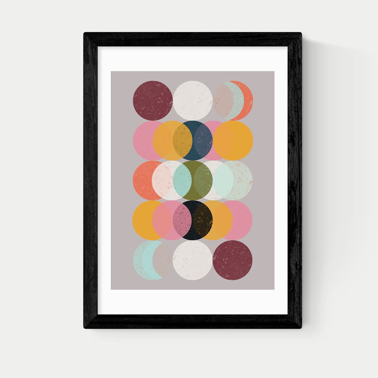 East End Prints Moods and Moons Framed Art Print - A1 - Black - Available at M&S