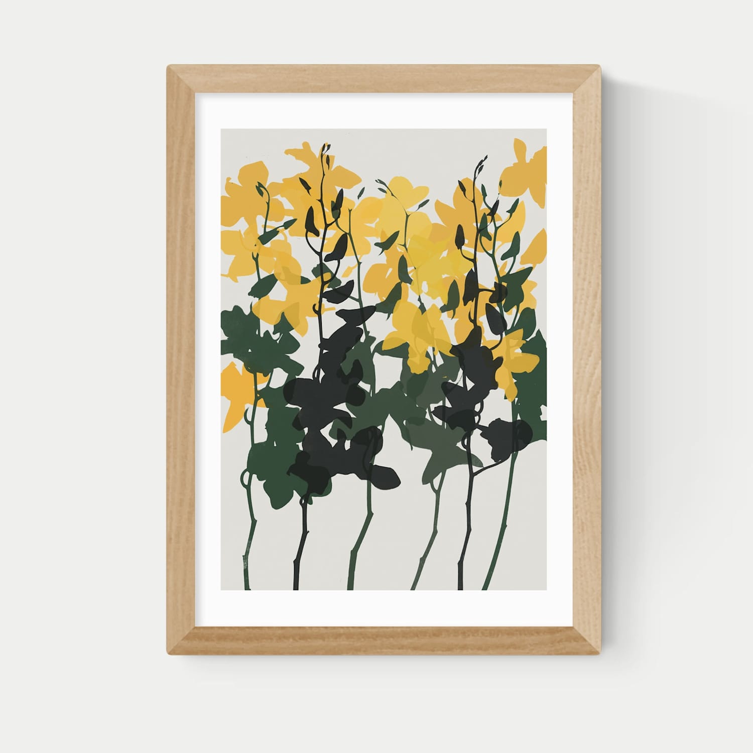 East End Prints Orchids 7 Framed Art Print - A3 - Natural - Available at M&S