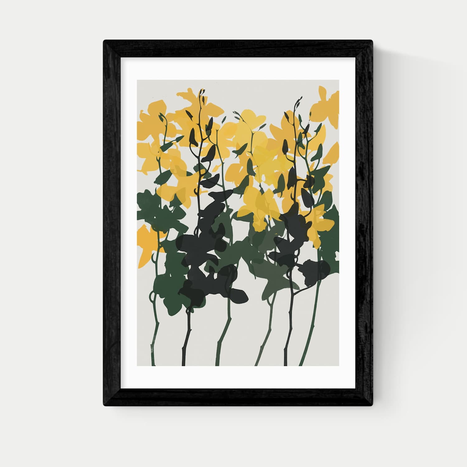 East End Prints Orchids 7 Framed Art Print - A2 - Black - Available at M&S