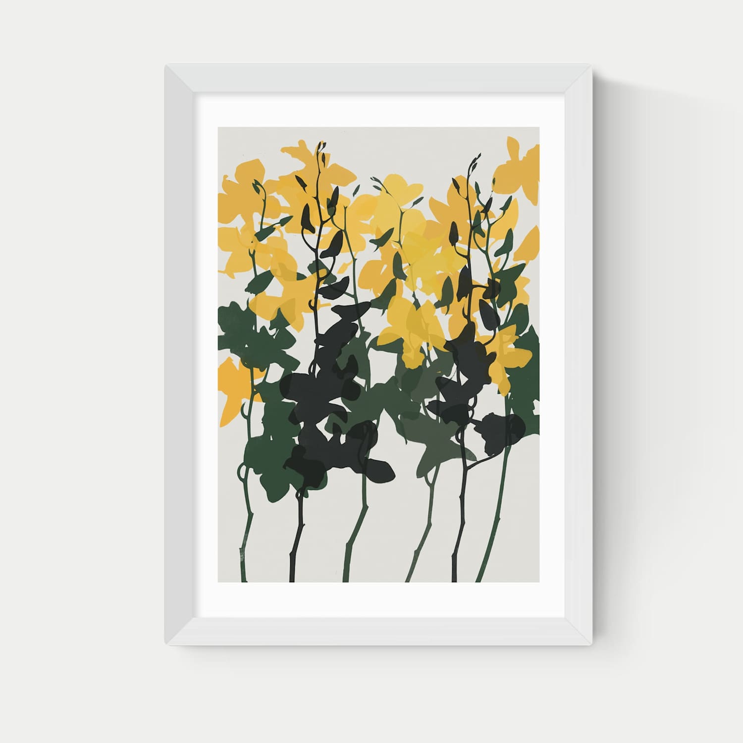 East End Prints Orchids 7 Framed Art Print - A1 - White - Available at M&S