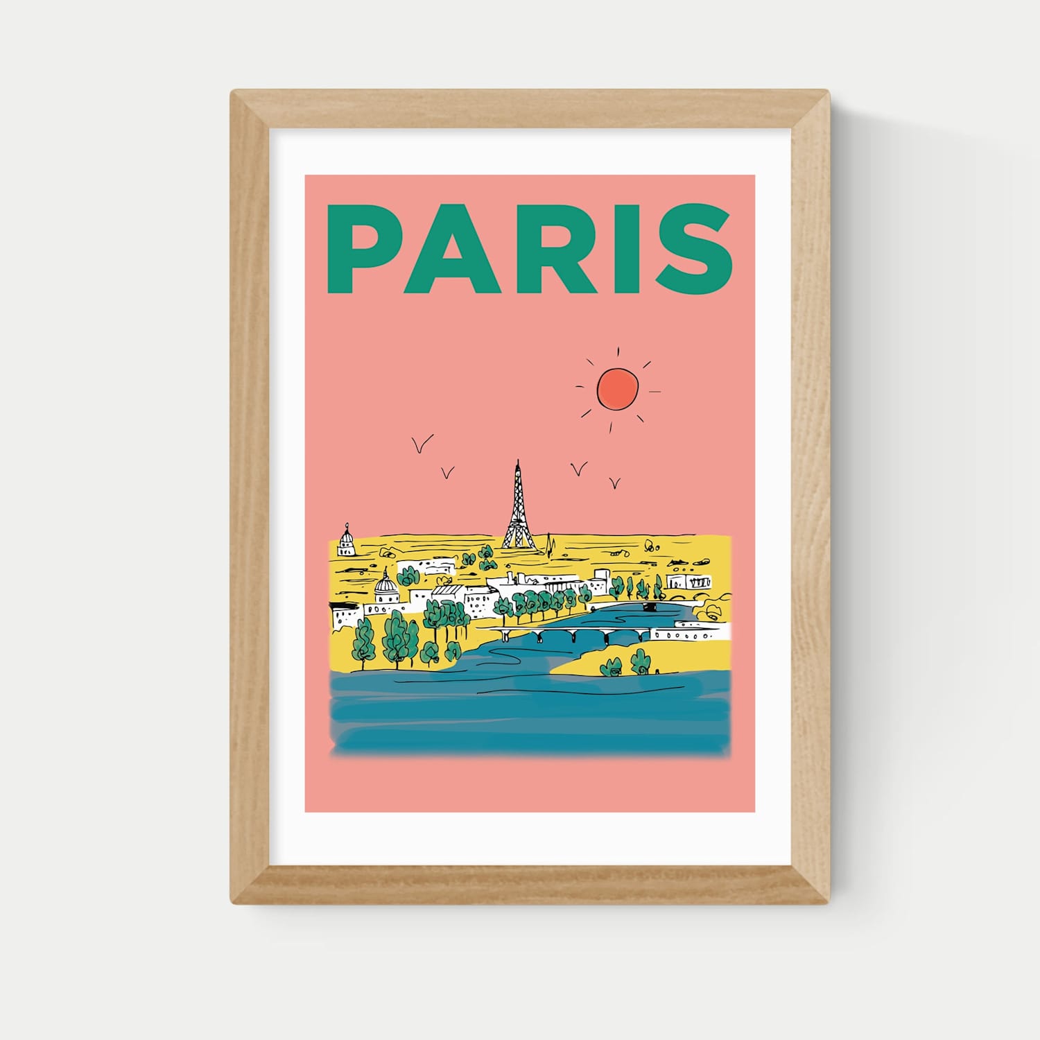 East End Prints Paris, France Framed Art - A2 - Natural - Available at M&S