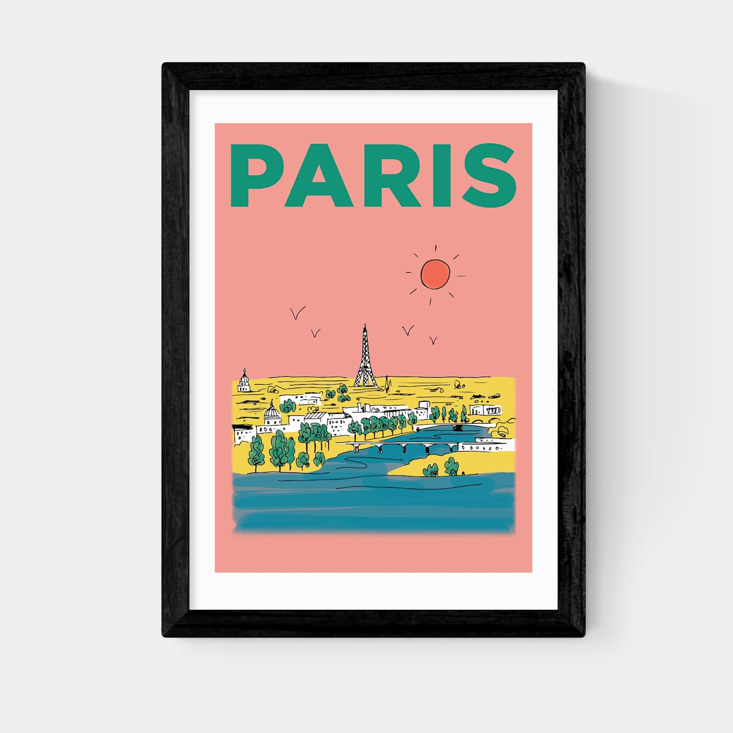 East End Prints Paris, France Framed Art - A1 - Black - Available at M&S