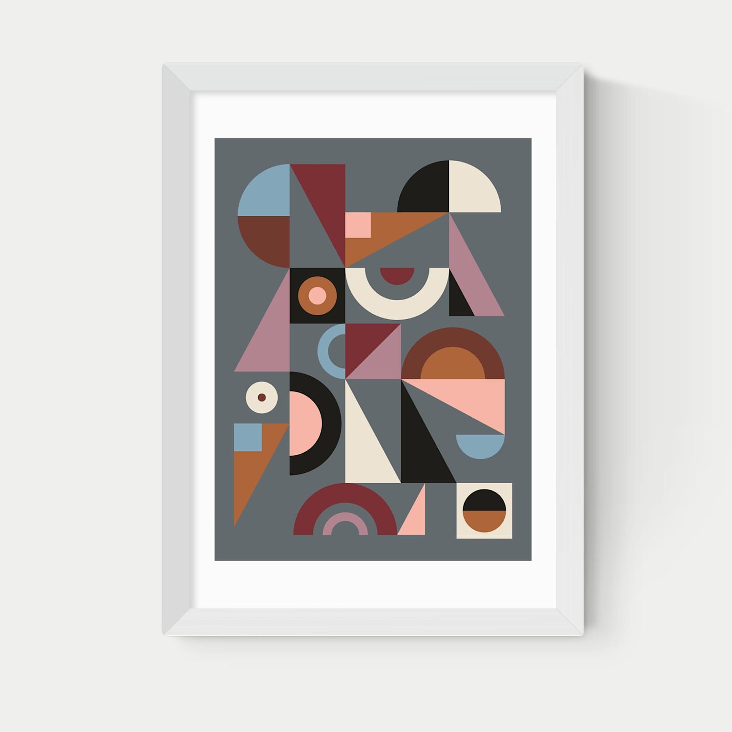 East End Prints Graphic IX Framed Art Print - A3 - White - Available at M&S