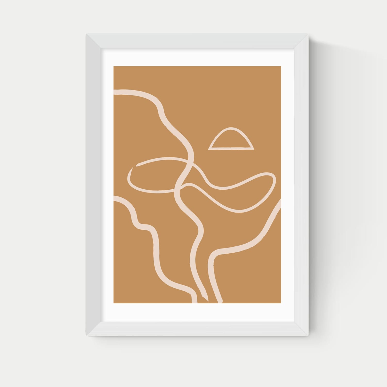 East End Prints The Line Framed Art - A1 - White - Available at M&S