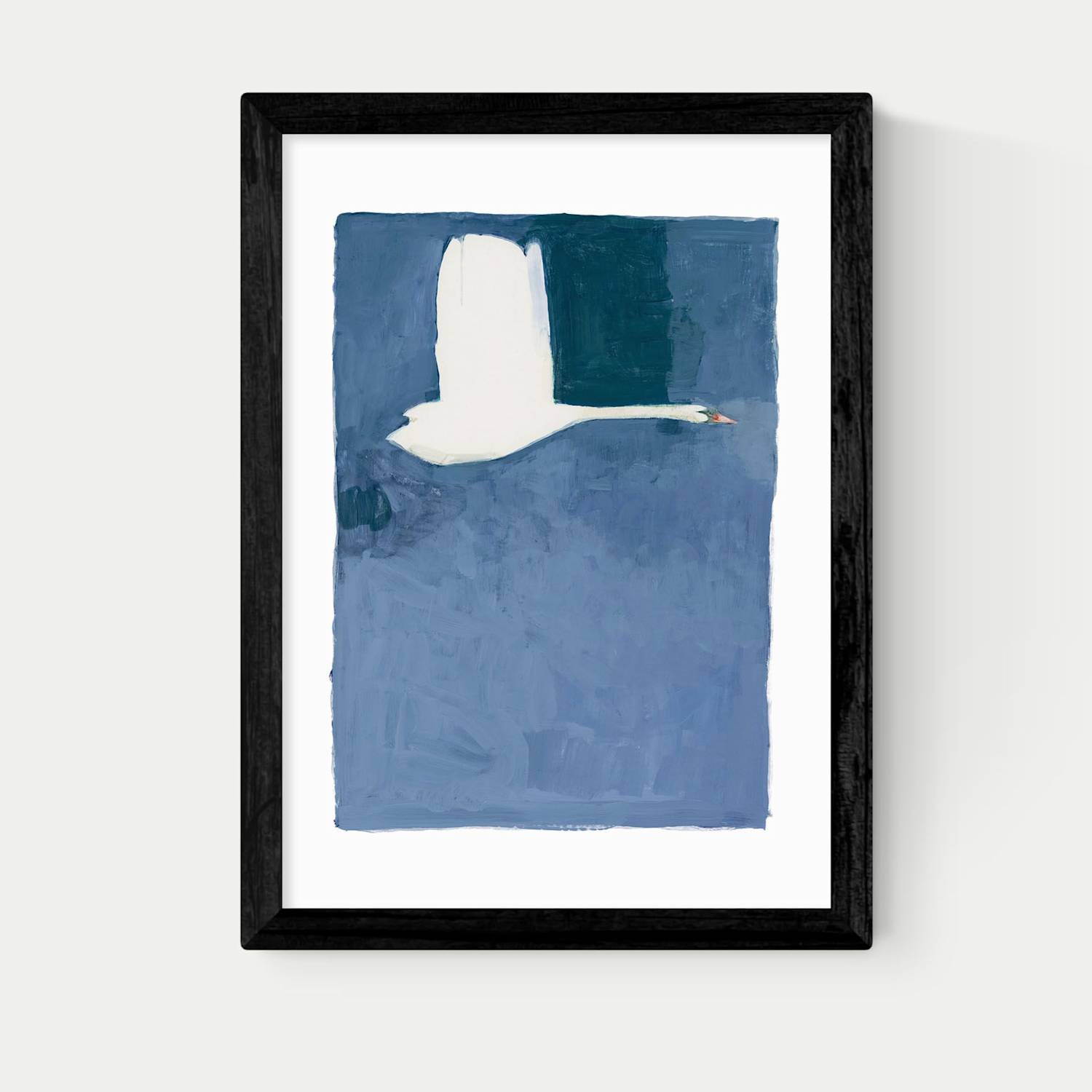 East End Prints The Swan ll Framed Art Print - A1 - Black - Available at M&S