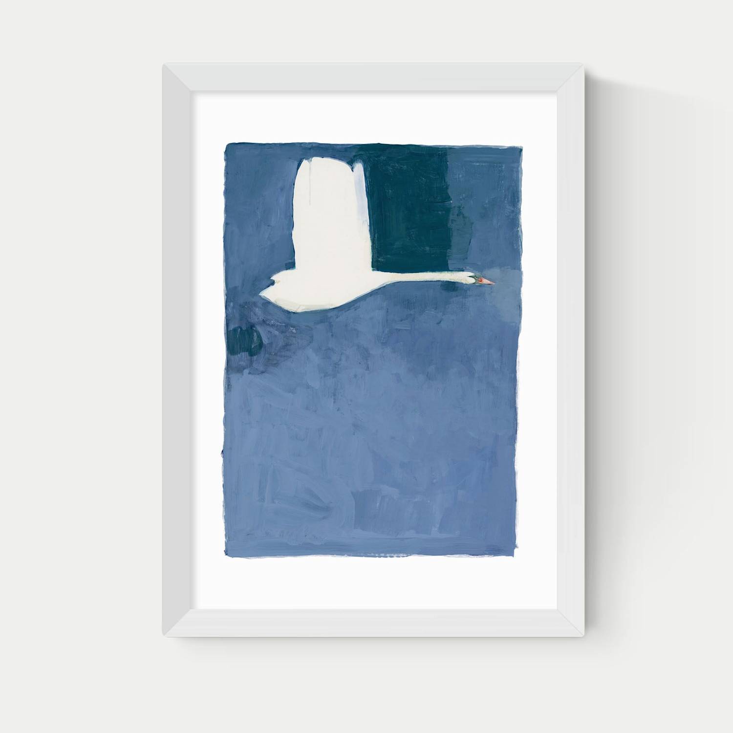 East End Prints The Swan ll Framed Art Print - A2 - White - Available at M&S