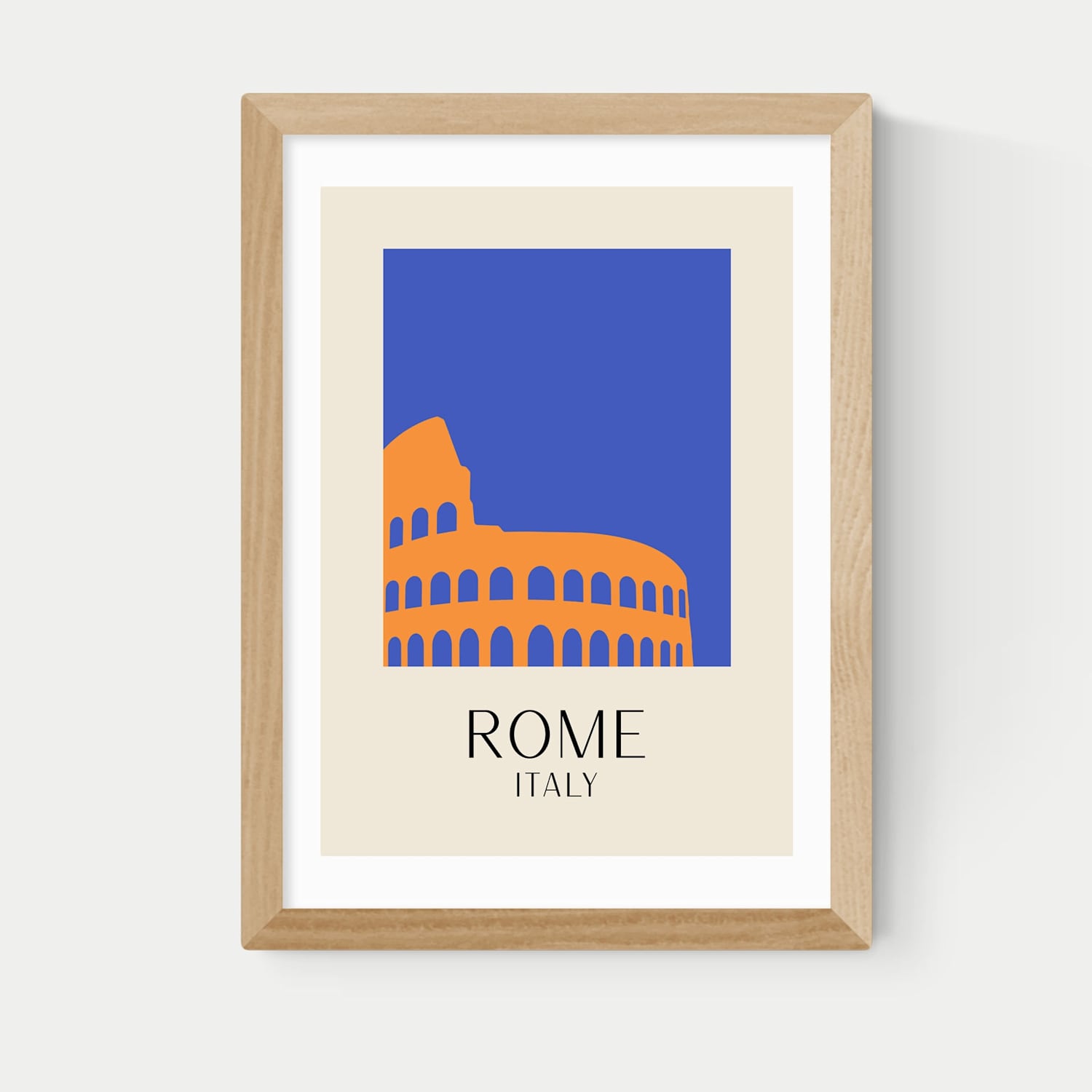 East End Prints Rome by Inoui Framed Art Print - A2 - Natural - Available at M&S