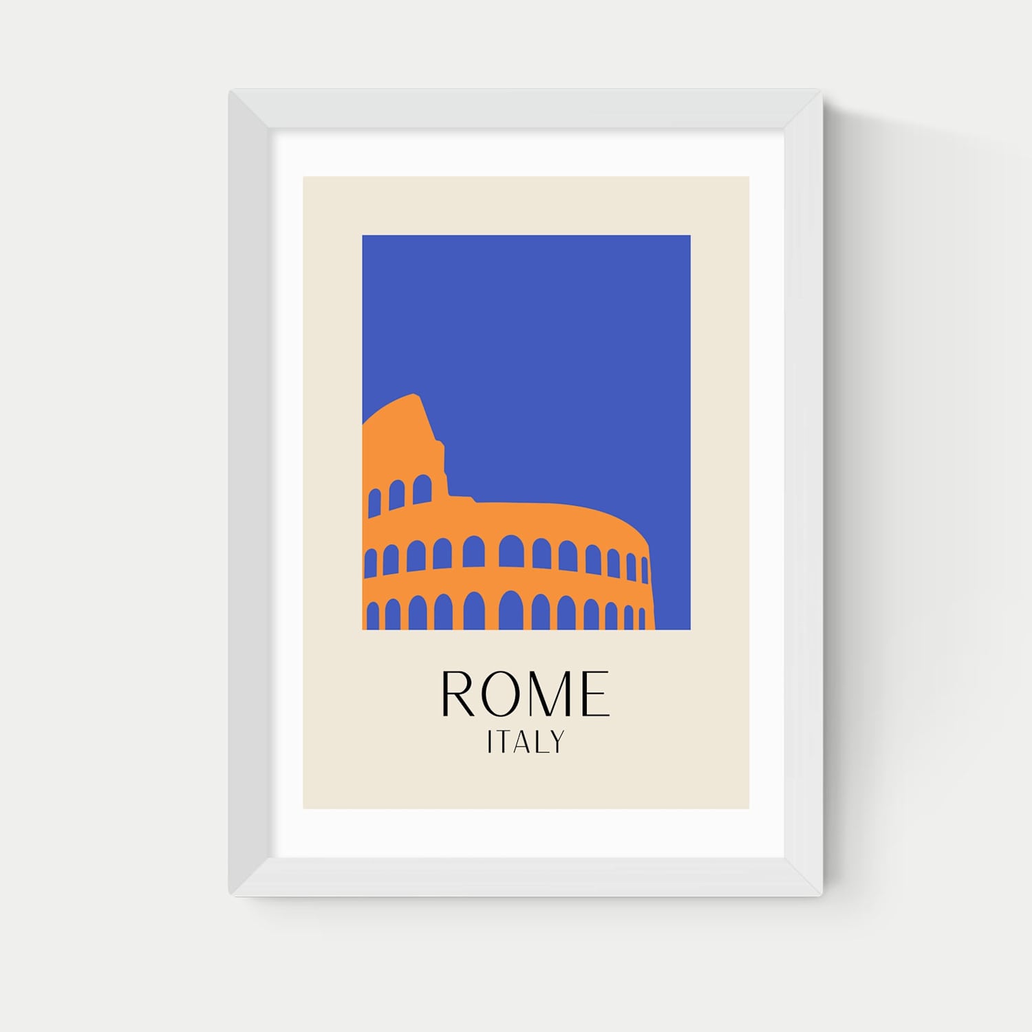 East End Prints Rome by Inoui Framed Art Print - A2 - White - Available at M&S