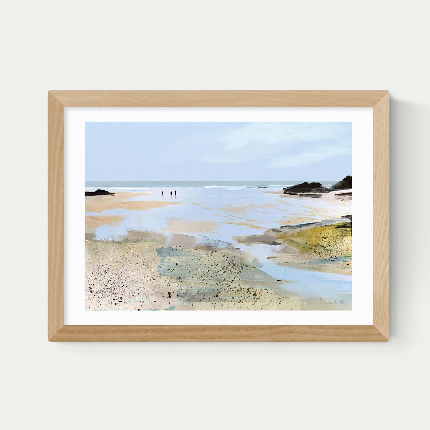 East End Prints Sea View Framed Art Print - A2 - Natural - Available at M&S