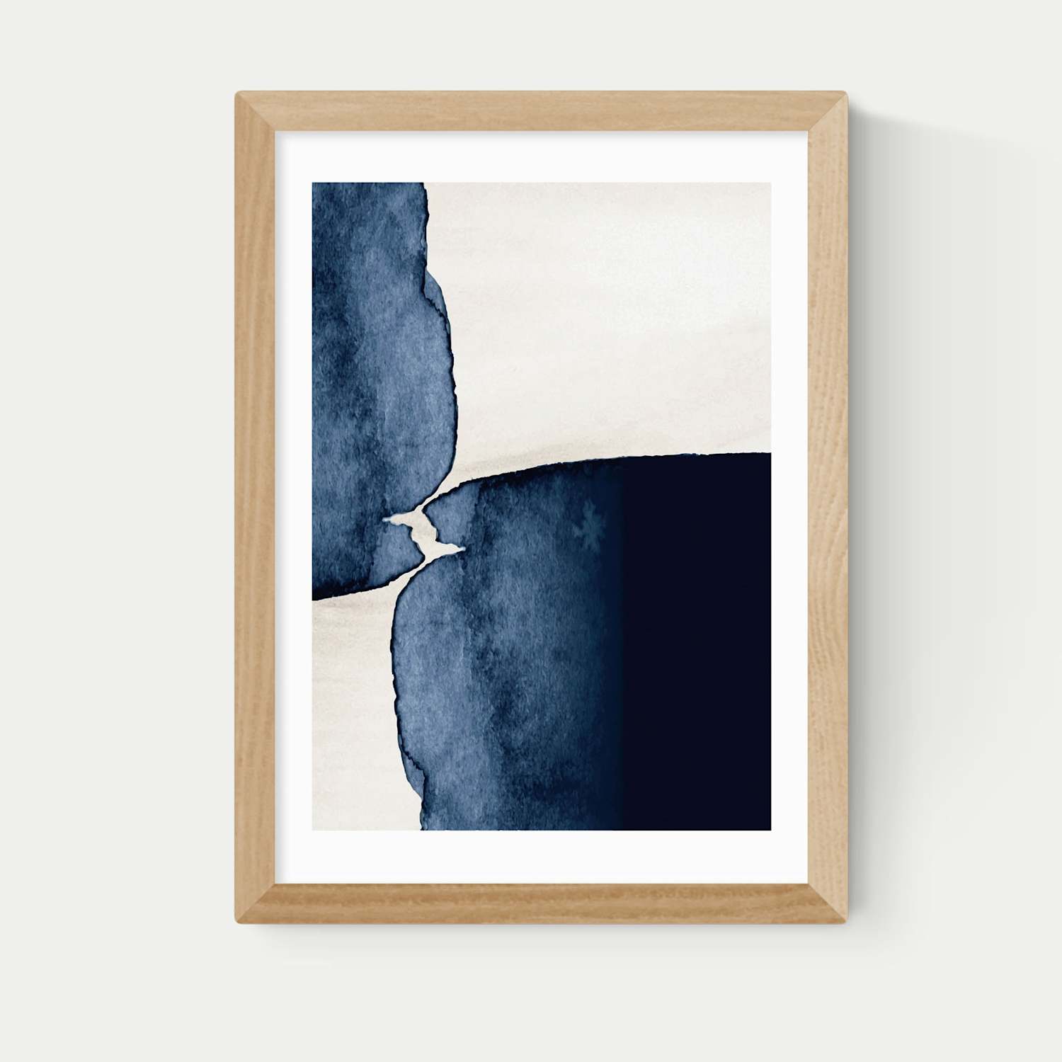 East End Prints Watercolour Abstract Rectangle Framed Art - A2 - Natural - Available at M&S