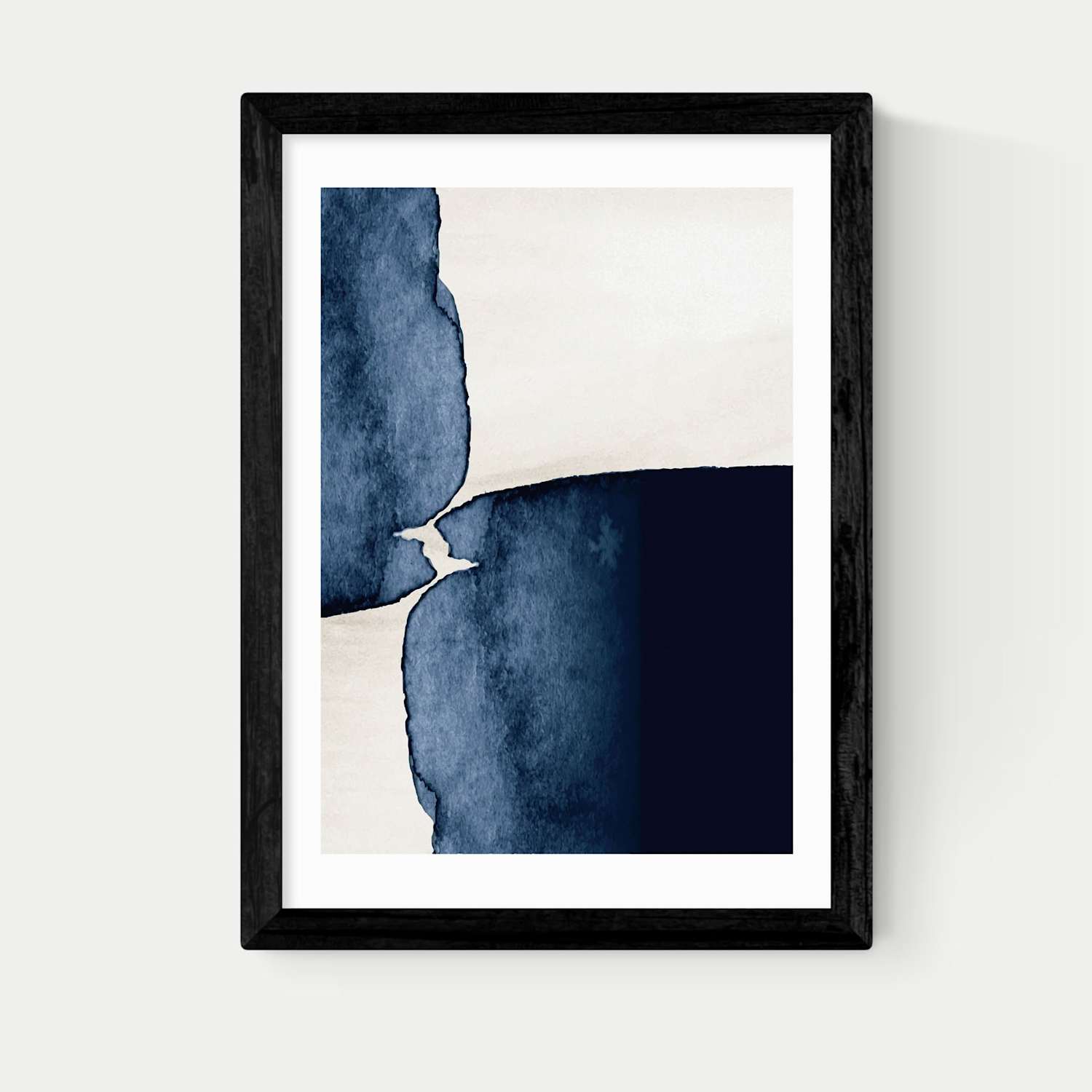 East End Prints Watercolour Abstract Rectangle Framed Art - A2 - Black - Available at M&S