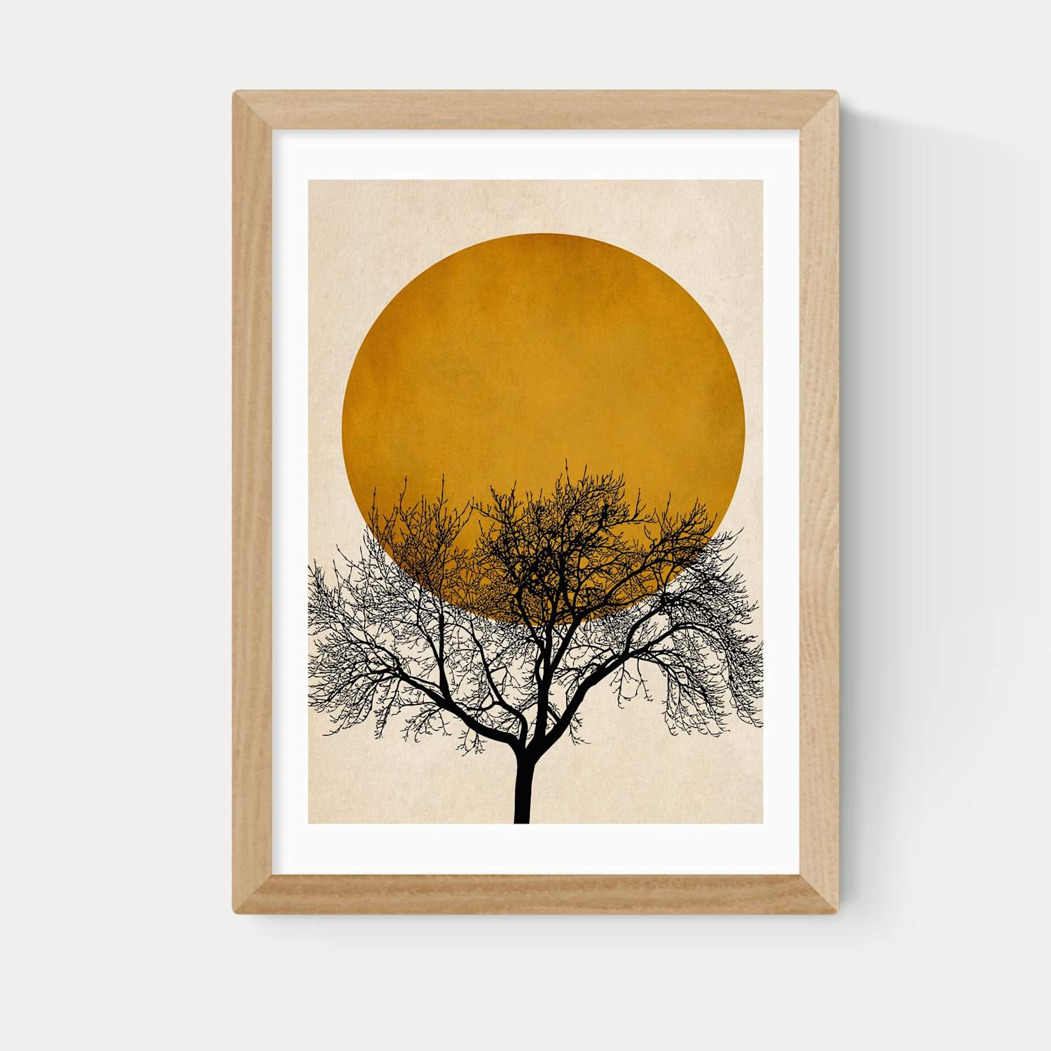 East End Prints Winter Morning by Kubistika Framed Art Print - A2 - Natural - Available at M&S