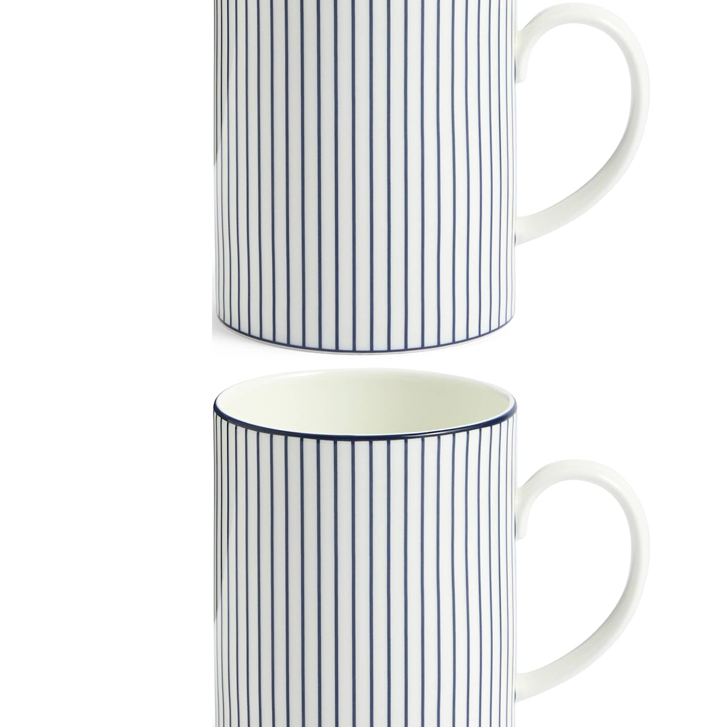 Wedgwood Set of 2 Pinstripe Mugs - Blue Mix - Available at M&S
