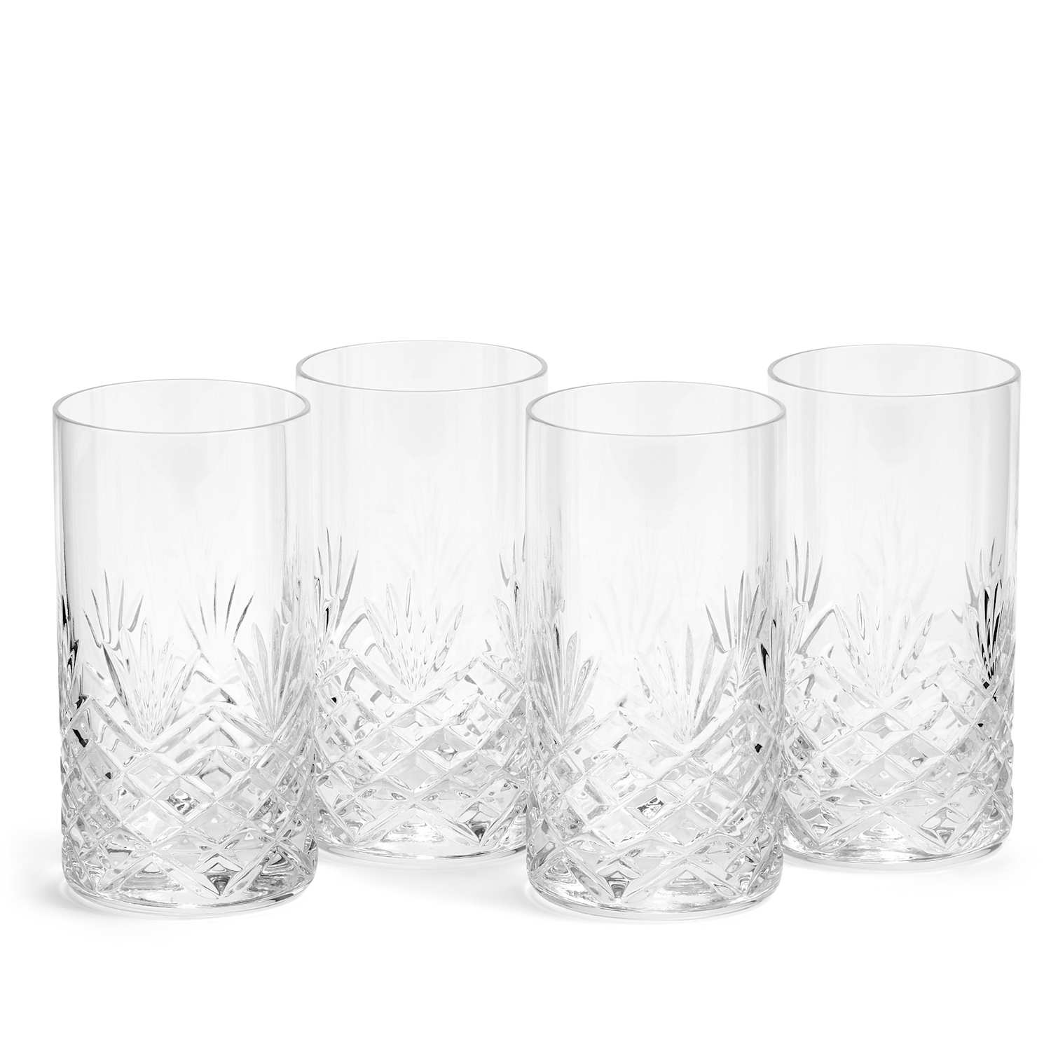 Royal Doulton Set of 4 Crystal Highball Glasses - Clear - Available at M&S