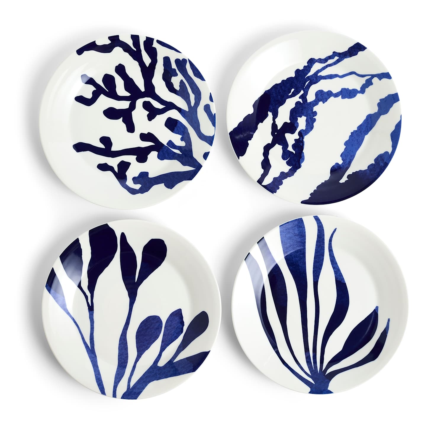 Royal Doulton Set of 4 1815 Pacific Porcelain Dinner Plates - Blue Mix - Available at M&S
