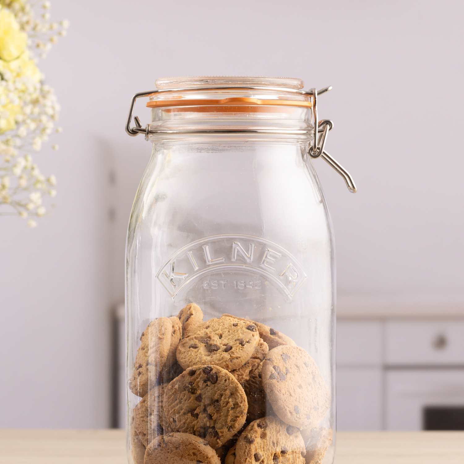 Kilner Set of 4 Round 2 Litre Clip Top Jars - Clear - Available at M&S
