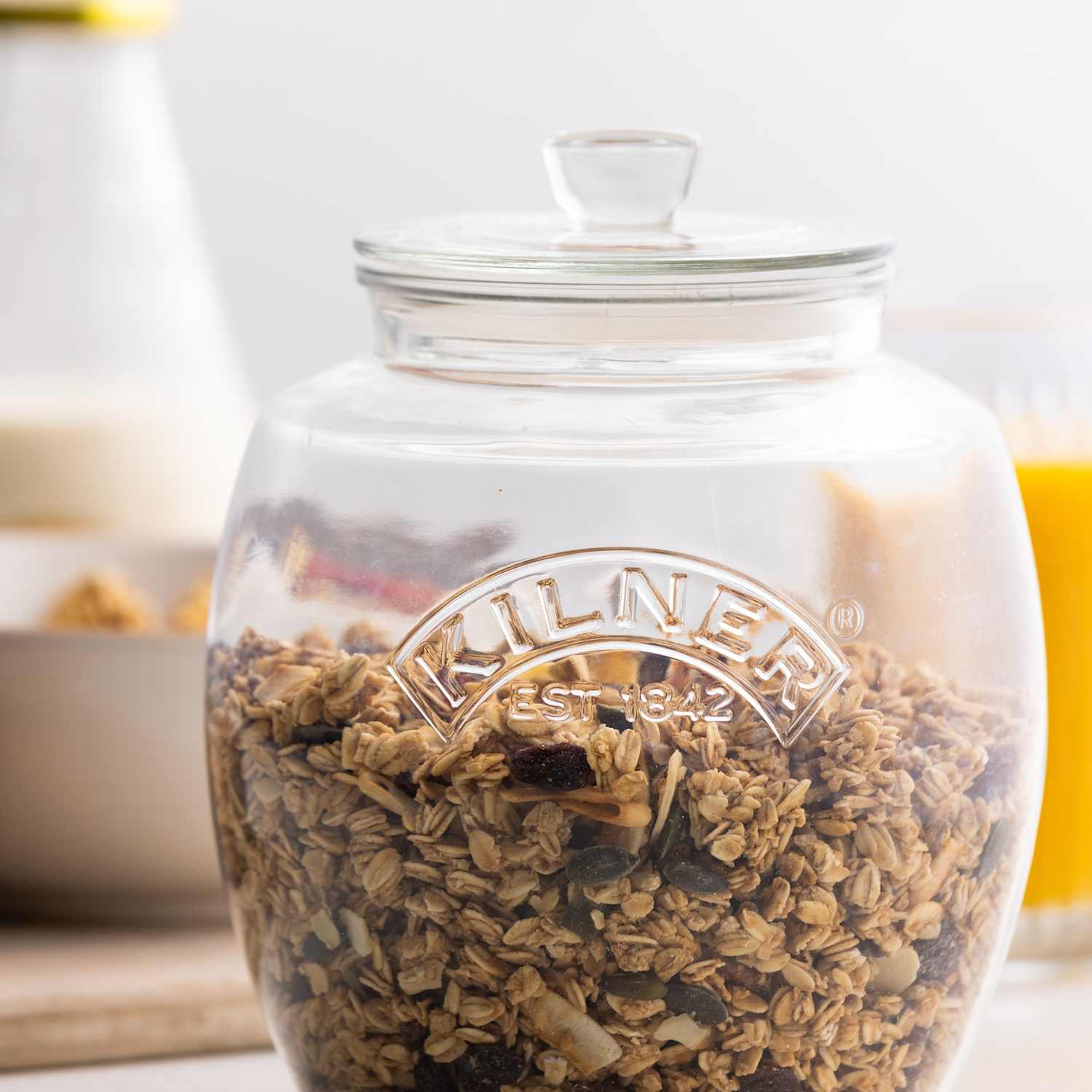 Kilner Set of 2 Round Glass Storage Jars - Clear - Available at M&S