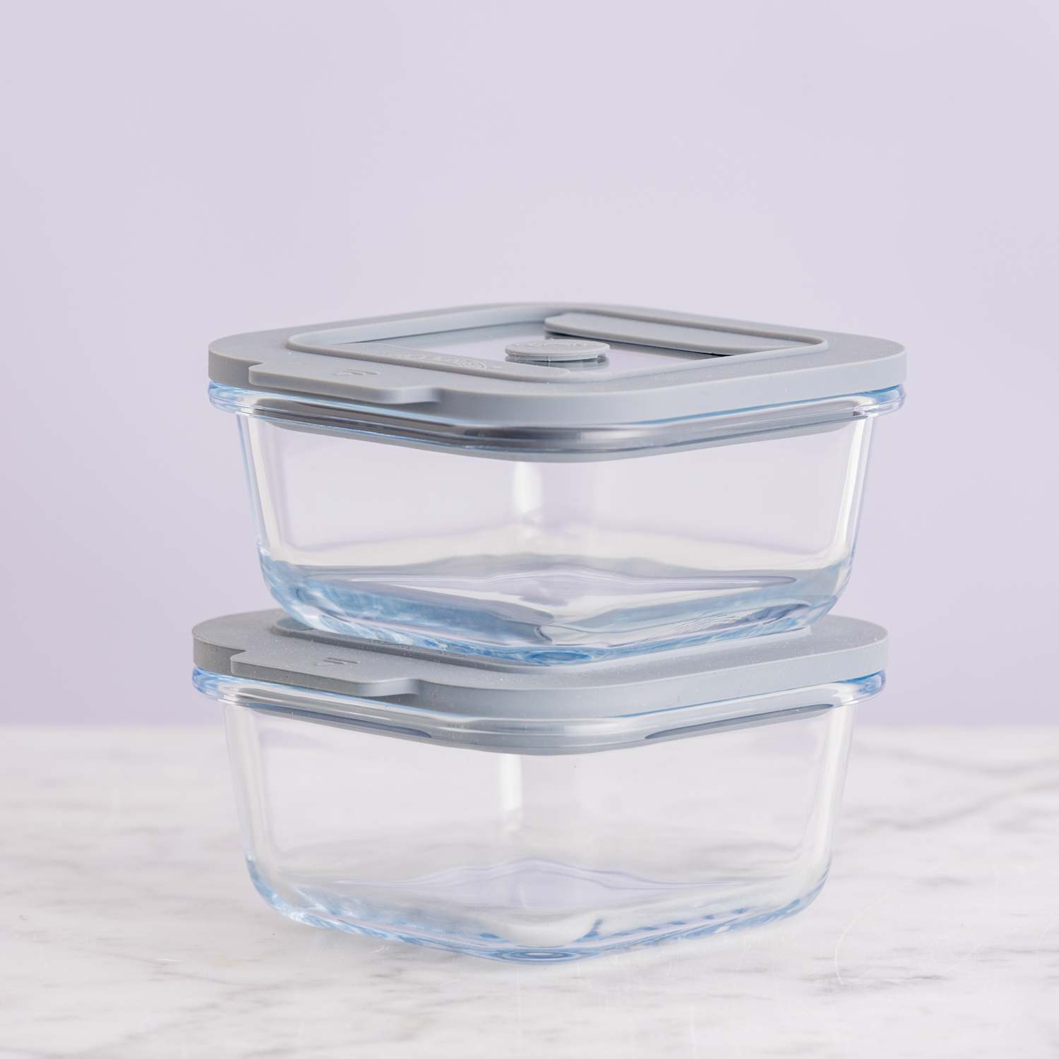Kilner Set of 4 0.31L Square Glass Storage Jars - Clear - Available at M&S