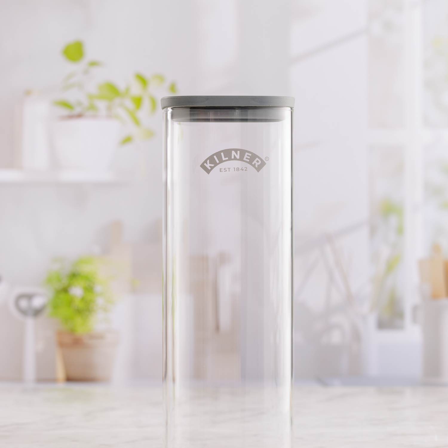Kilner Set of 2 2L Square Glass Storage Jars - Clear - Available at M&S