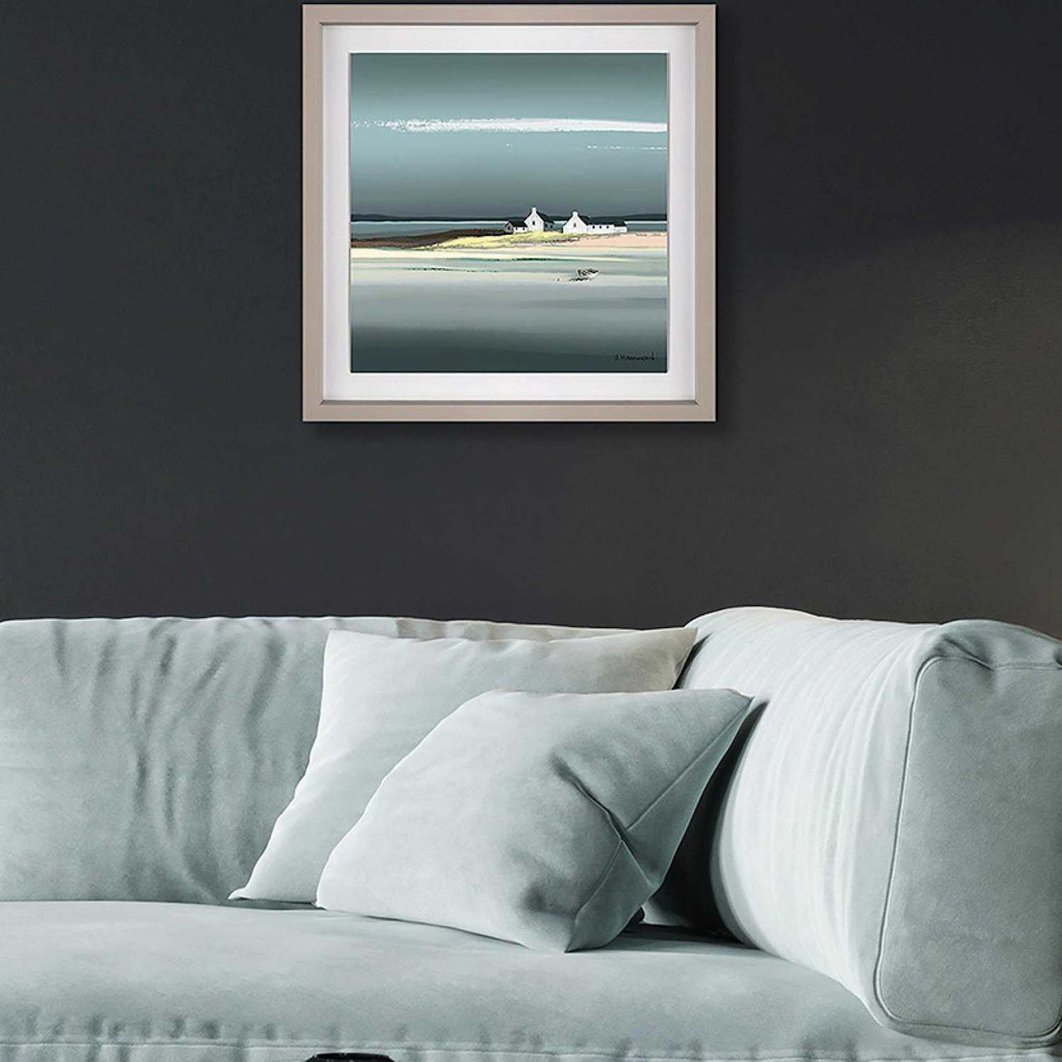Gallery Direct Sapphire Framed Art - Duck Egg - Available at M&S