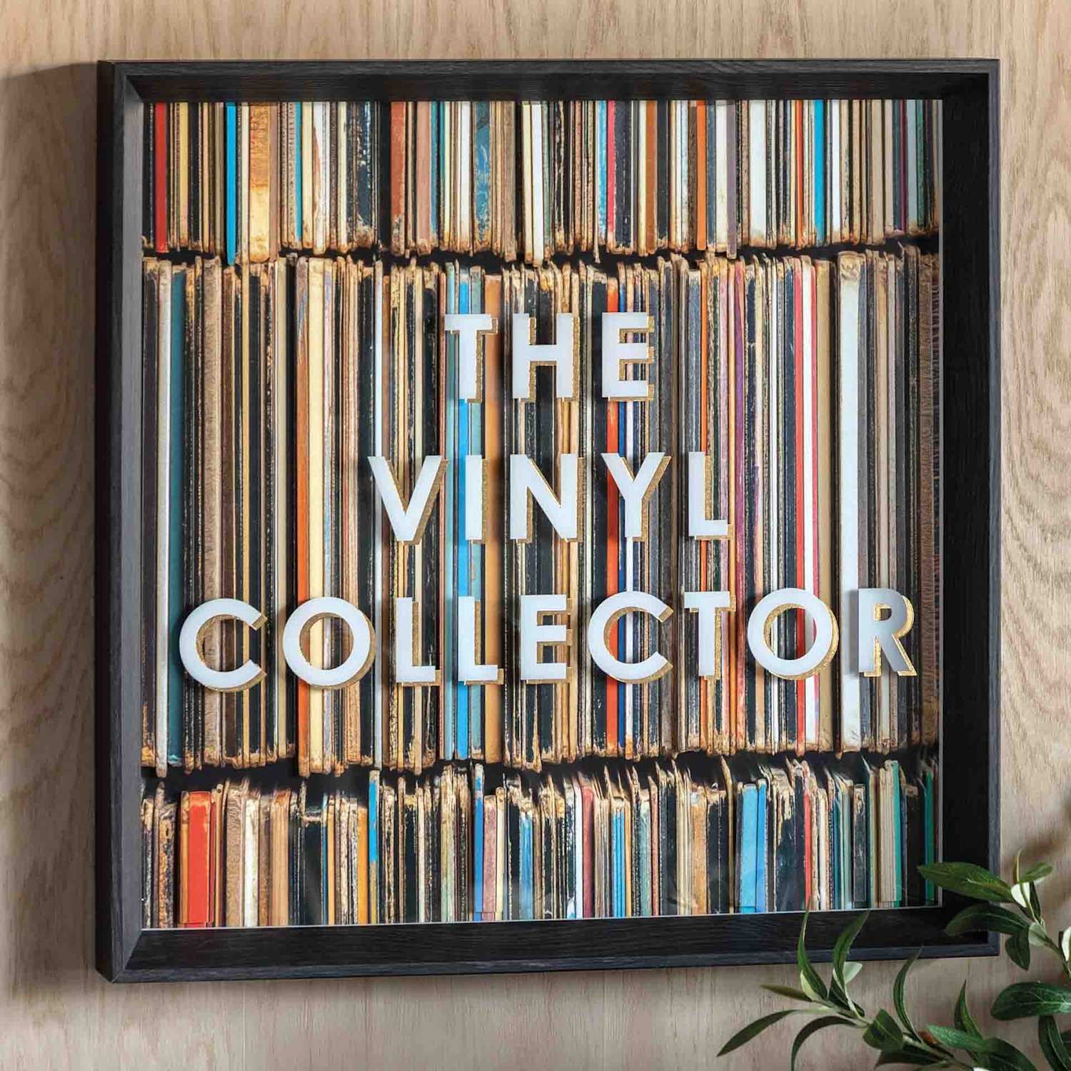 Gallery Direct The Vinyl Collector Square Framed Art - Multi - Available at M&S