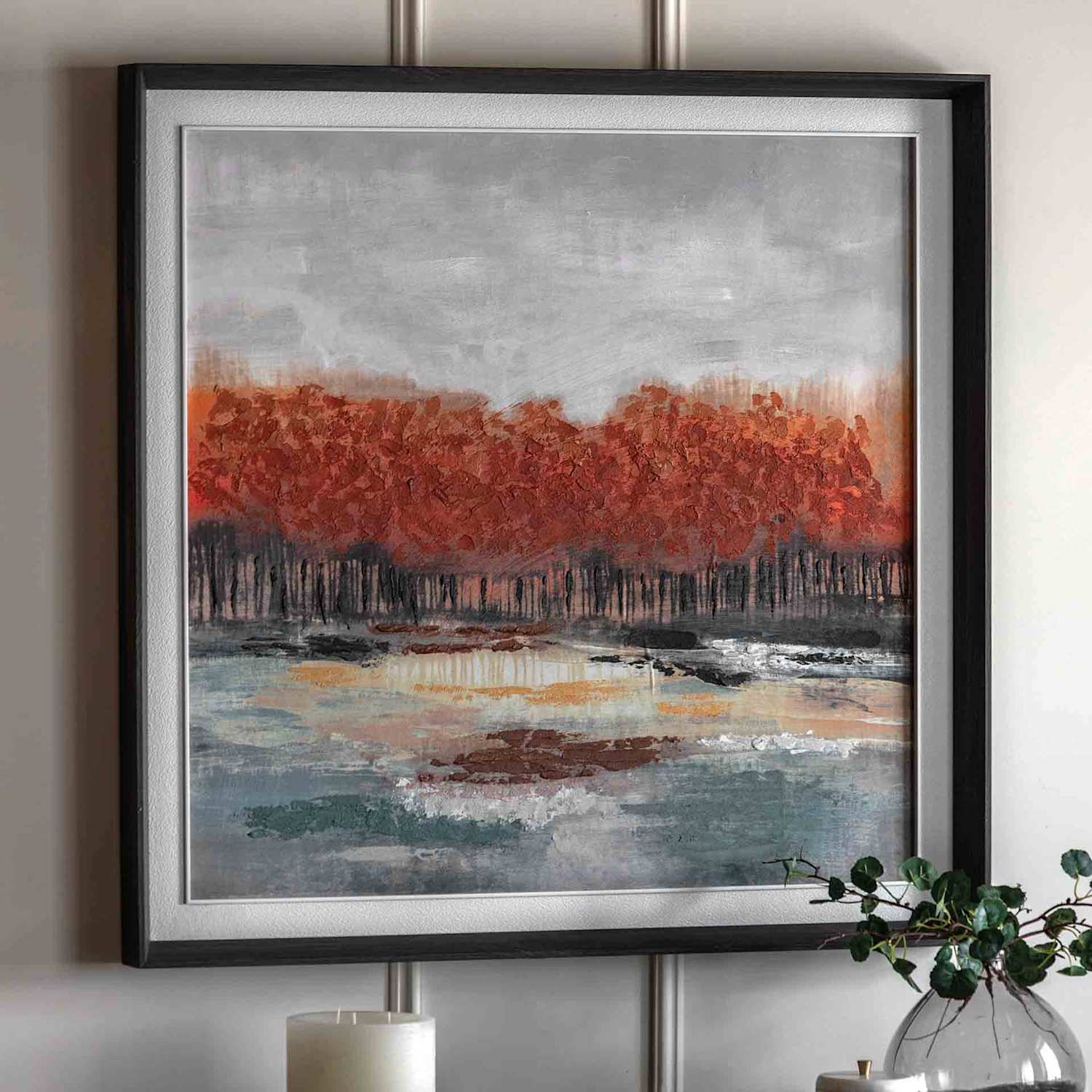 Gallery Direct Vibrant Vision Framed Canvas - Dark Orange - Available at M&S