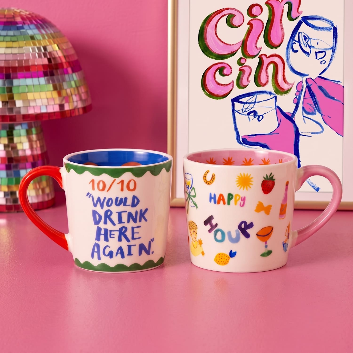 Eleanor Bowmer Set of 2 Slogan Mugs - Multi - Available at M&S