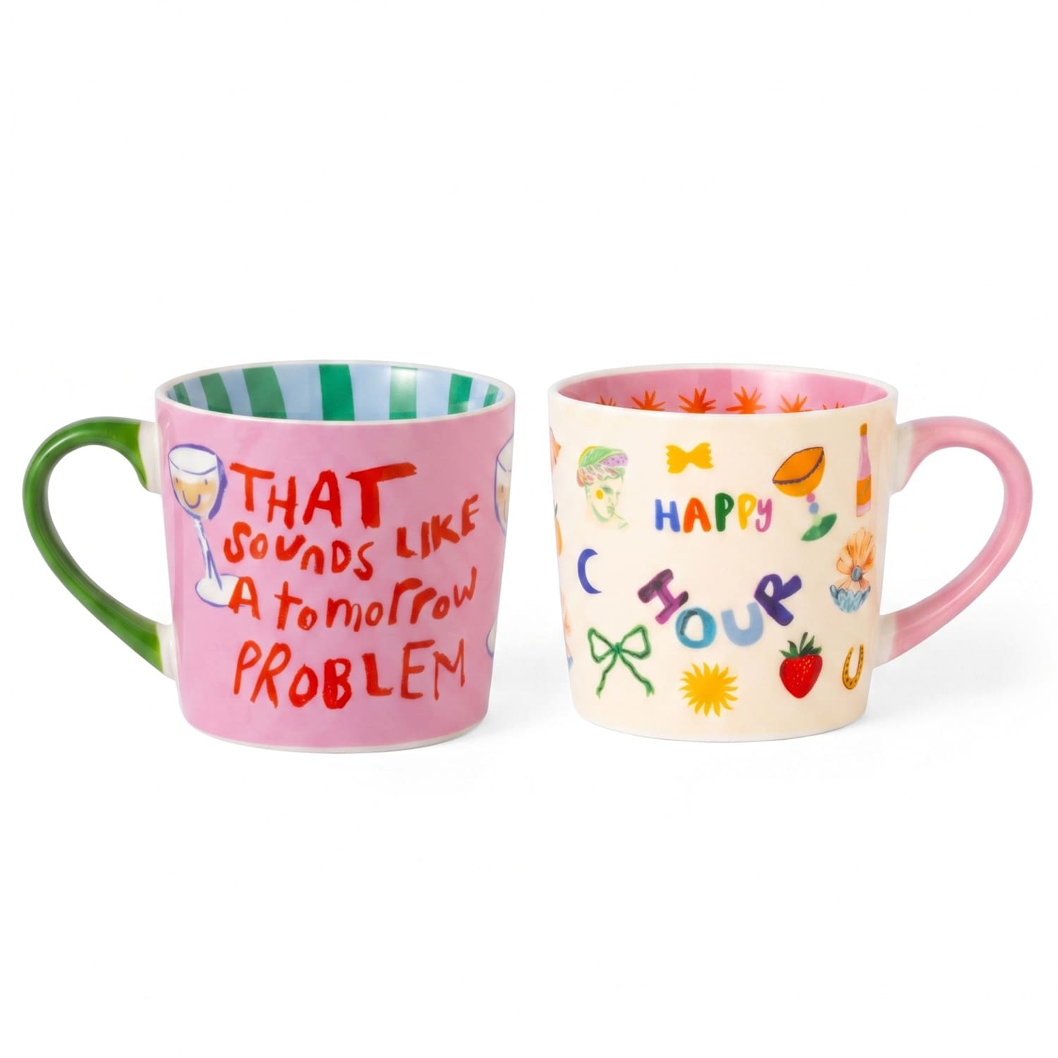 Eleanor Bowmer Set of 2 Slogan Mugs - Multi - Available at M&S