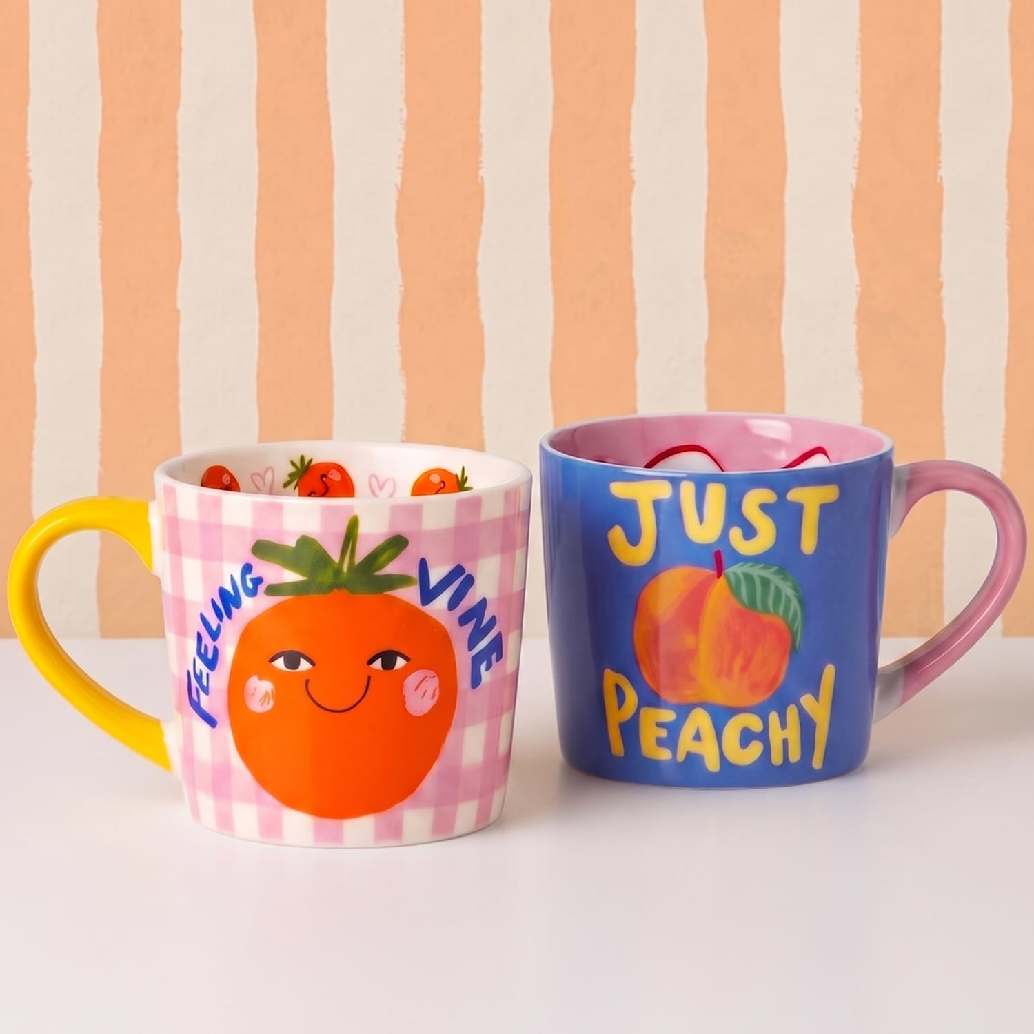 Eleanor Bowmer Set of 2 Feeling Vine & Just Peachy Mugs - Multi - Available at M&S