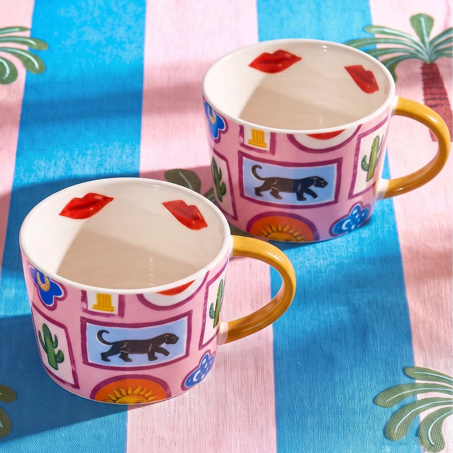 Eleanor Bowmer Set of 2 Electric Coast Icon Mugs - Multi - Available at M&S
