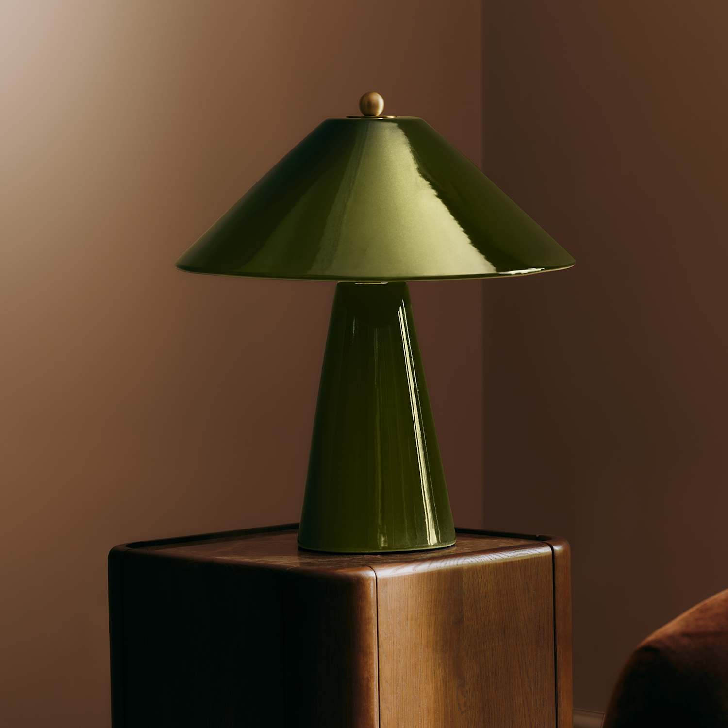 M&S Ceramic Table Lamp - Green