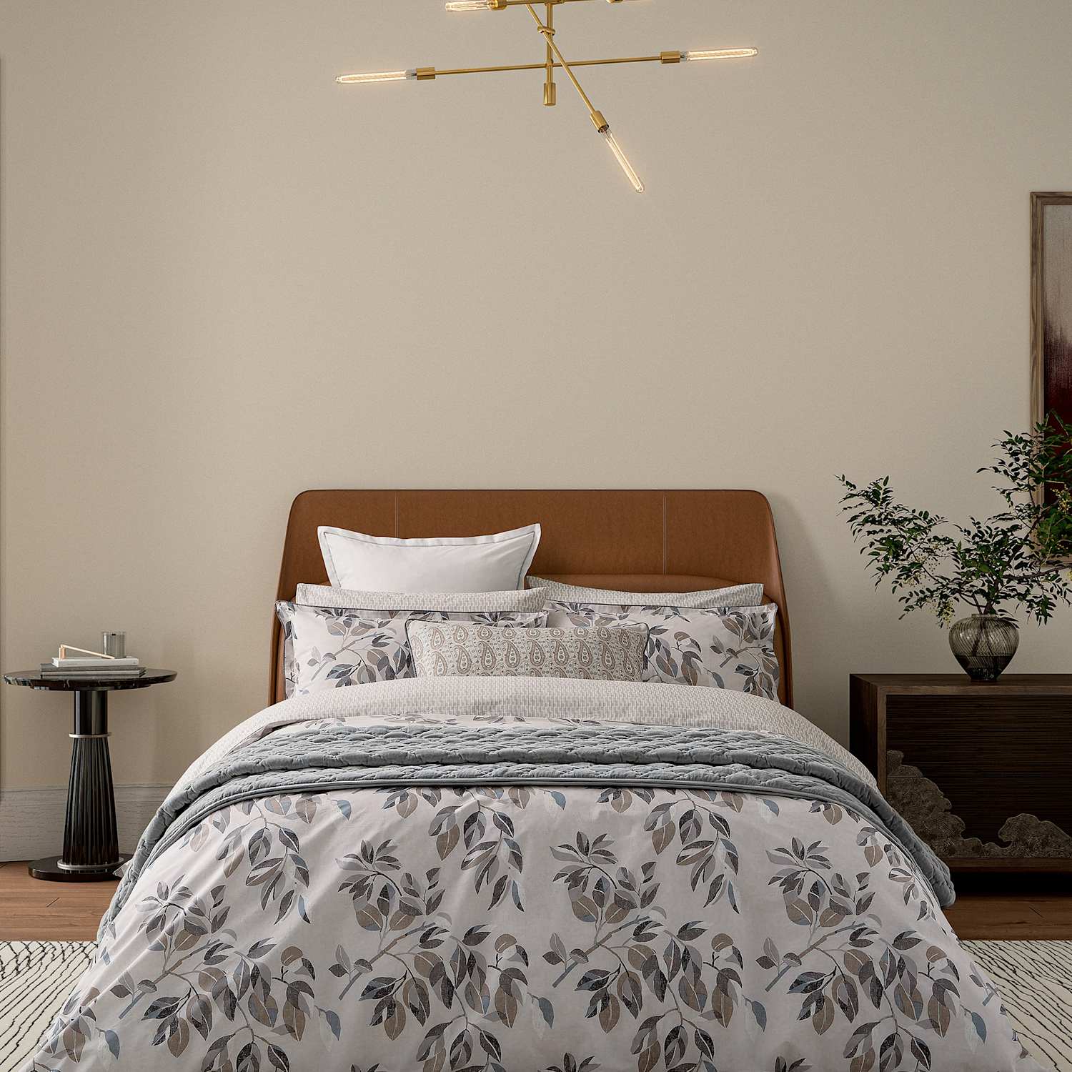 Bedeck Of Belfast 2 Pack Pure Cotton Albany Pillow Cases - Beige Mix - Available at M&S