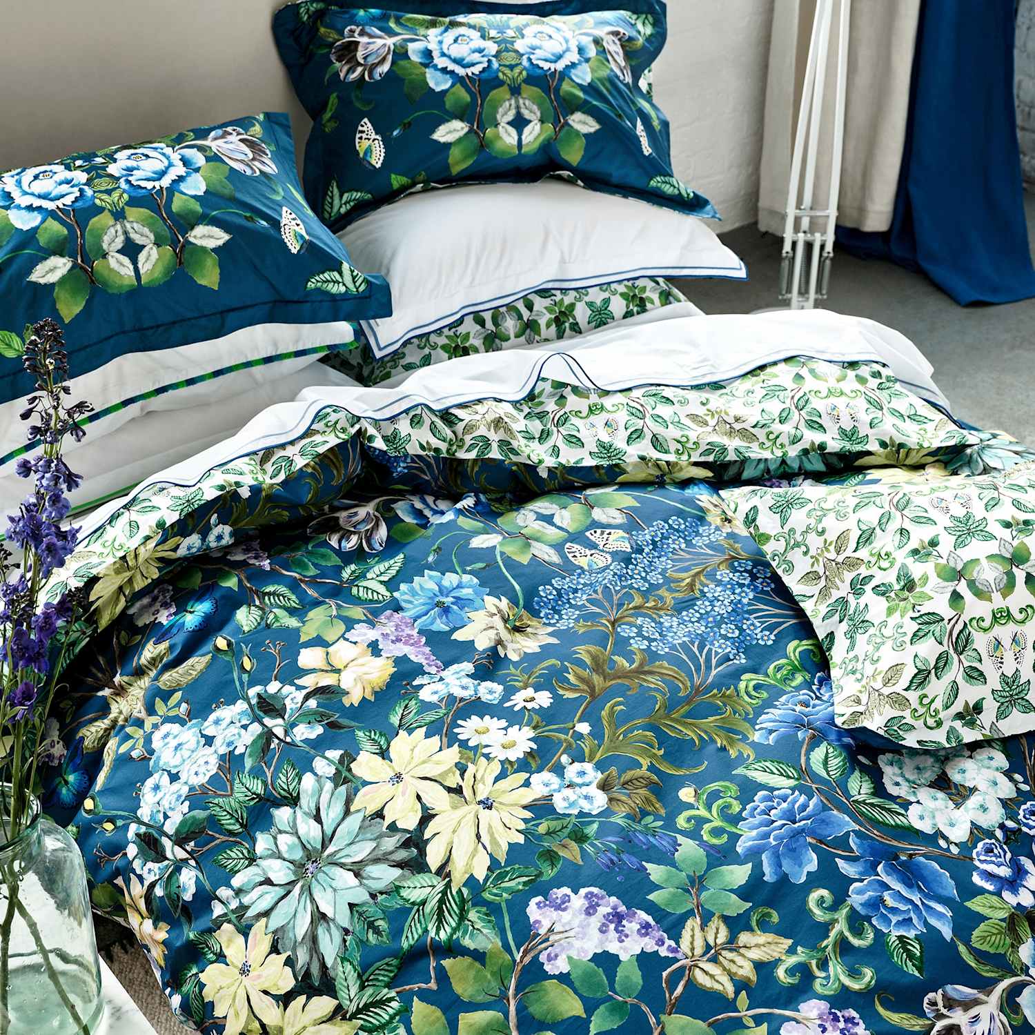 Designers Guild Pure Cotton Percale Eleonora Bedding Set - Single (3 ft) - Multi - Available at M&S