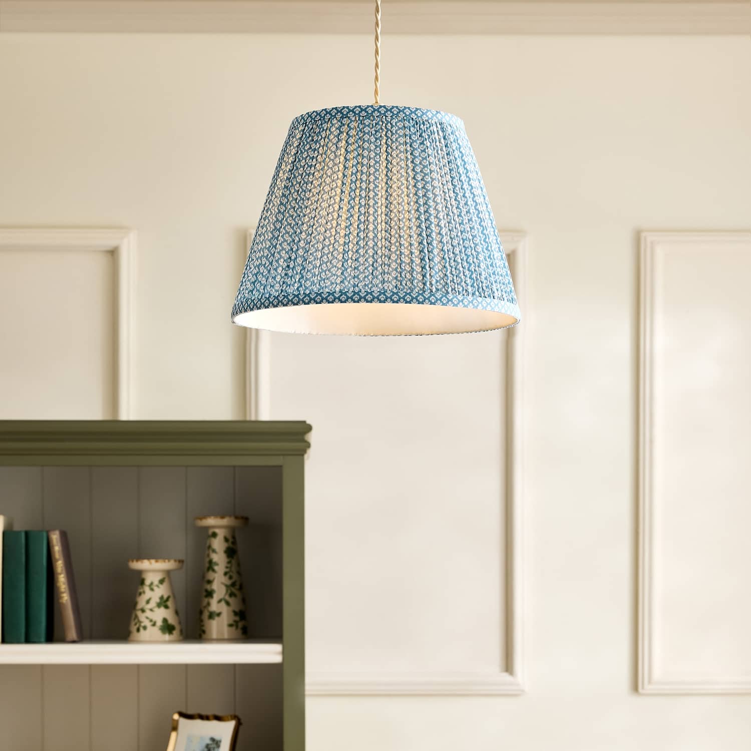 Laura Ashley Wrighton Lamp Shade - Blue - Available at M&S