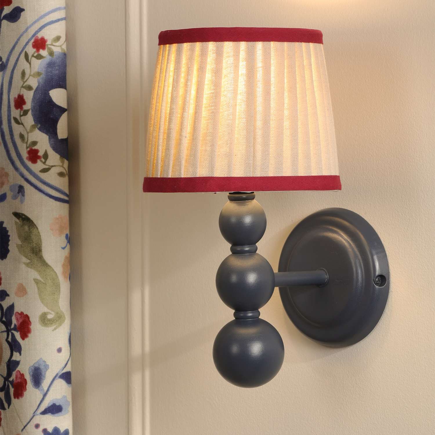 Joules Home Lighting Harewood Wall Light - Navy - Available at M&S