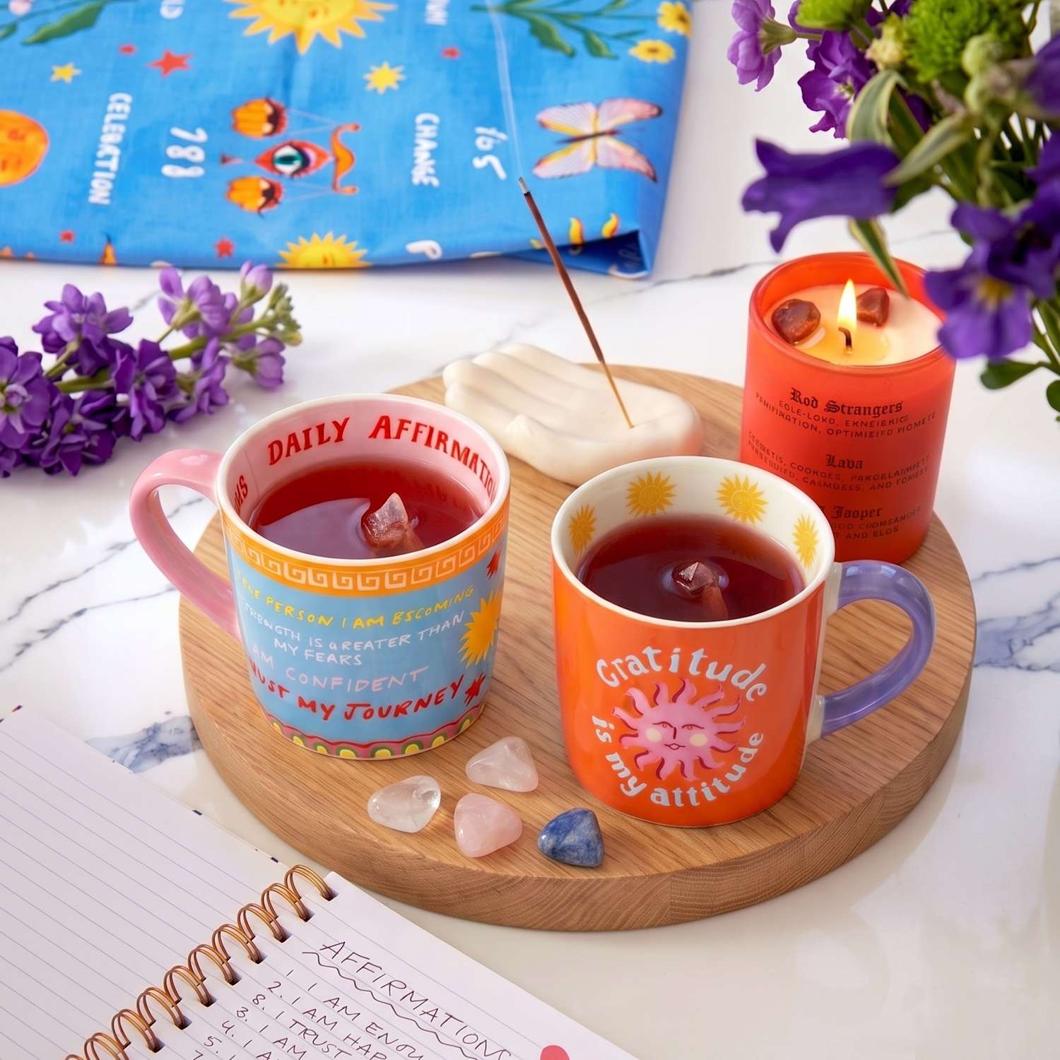 Eleanor Bowmer Set of 2 Affirmation & Gratitude My Attitude Mugs - Multi - Available at M&S