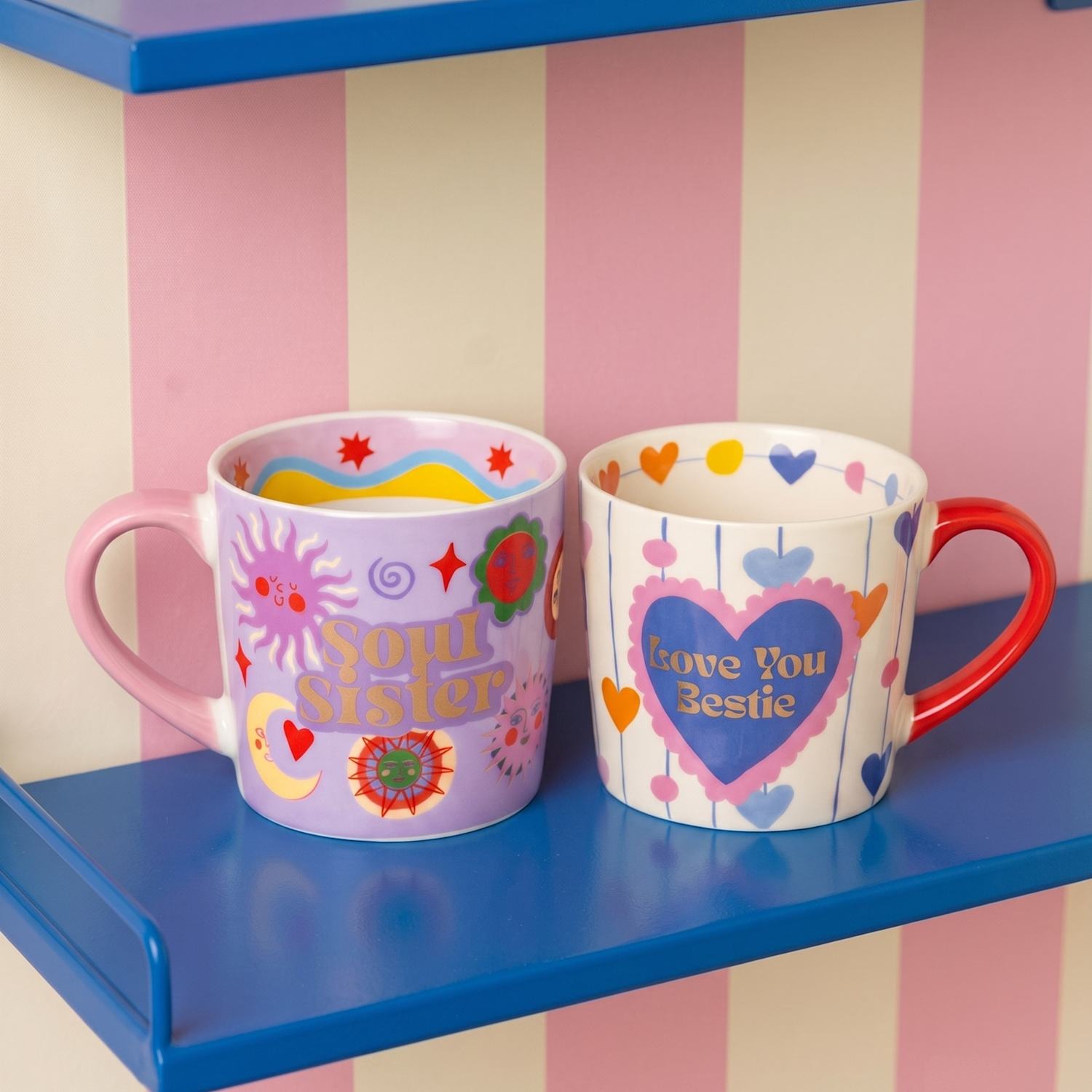 Eleanor Bowmer Set of 2 Love You Bestie & Soul Sister Mugs - Multi - Available at M&S